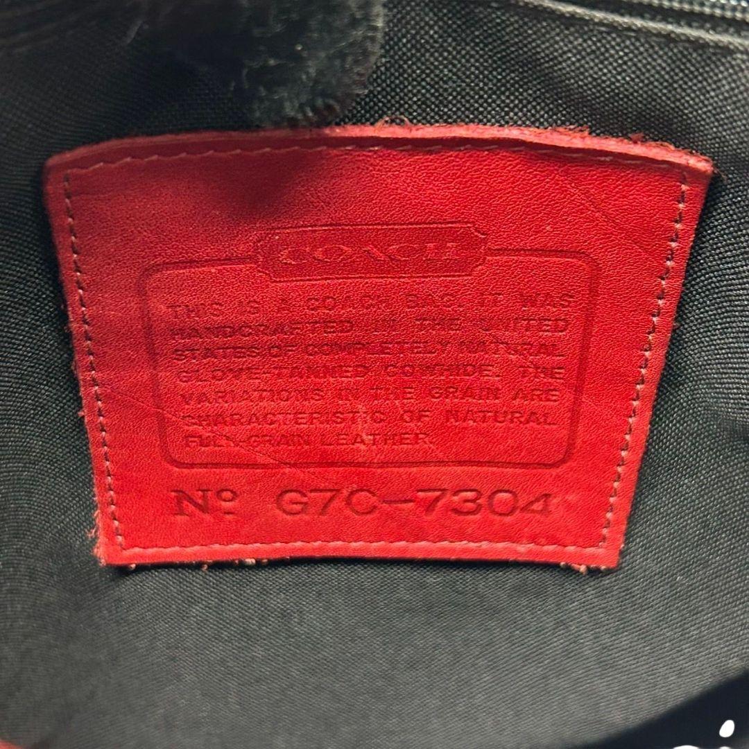コーチ COACH トートバッグ オールドコーチ ハンドバッグ ワンショルダー 赤 レッド レザー 本革 肩掛け可 自立可 ロゴタグ 7304 レディース