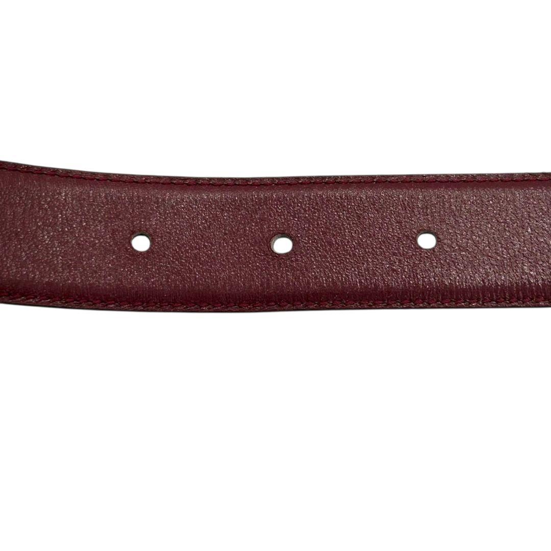 セリーヌ ベルト 黒 ブラック ワインレッド リバーシブル 馬車金具 ゴールド金具 ロゴ PX-2 レザー 本革 高級 ブランド CELINE