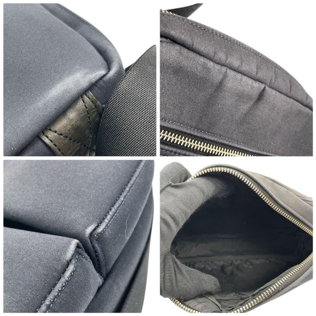 ポーター ショルダーバッグ 黒 ブラック ナイロン 斜め掛け可 ロゴパッチ シルバー金具 軽量 シンプル カジュアル PORTER s22