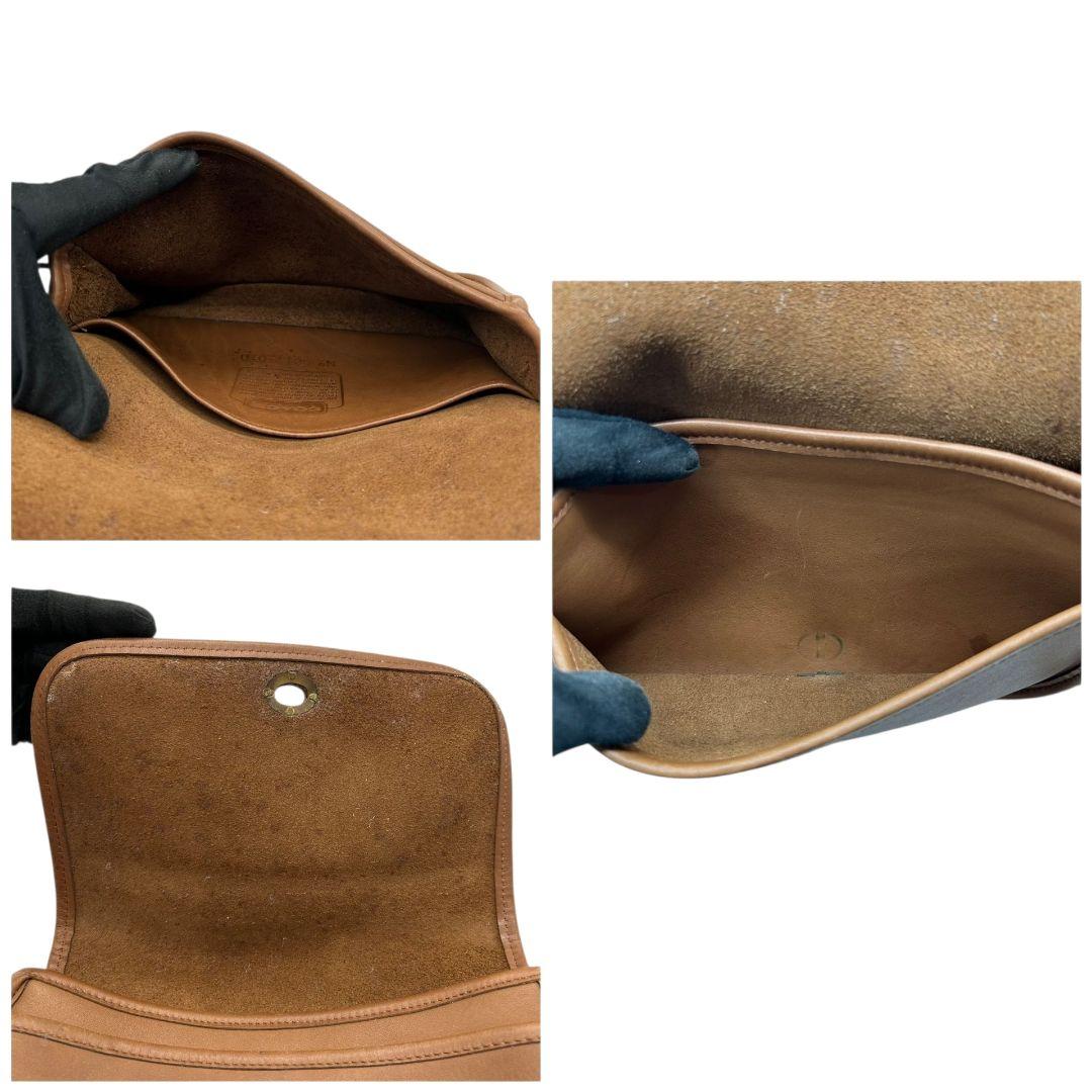 コーチ オールドコーチ ショルダーバッグ ブラウン フラップ ターンロック レザー ロゴタグ ゴールド金具 斜め掛け可 本革