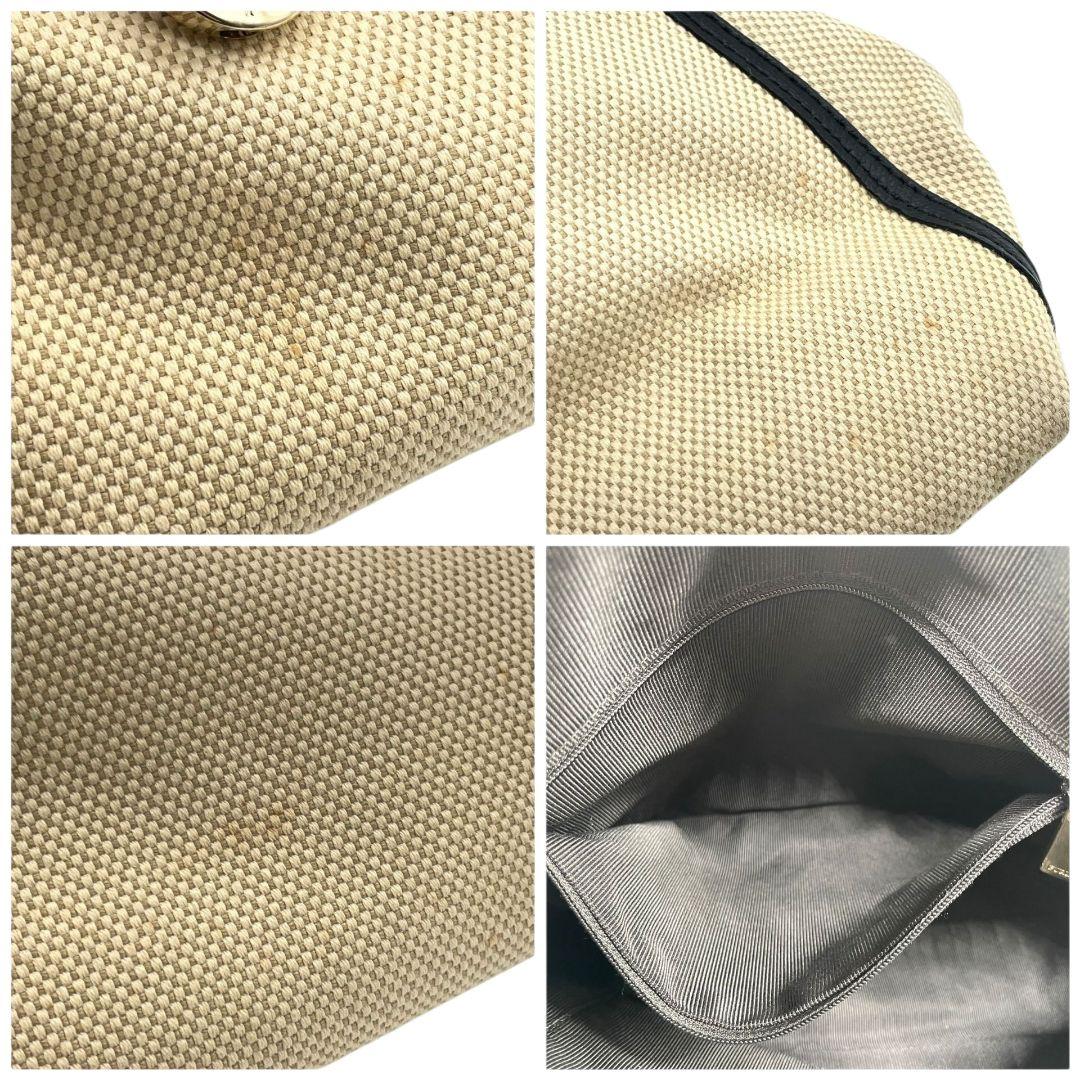 フルラ ハンドバッグ 黒 ブラック ベージュ バイカラー 2way トートバッグ ショルダーバッグ 斜め掛け可 A4収納可 キャンバス レザー 本革 ゴールド金具 ロゴプレート 南京錠 FURLA