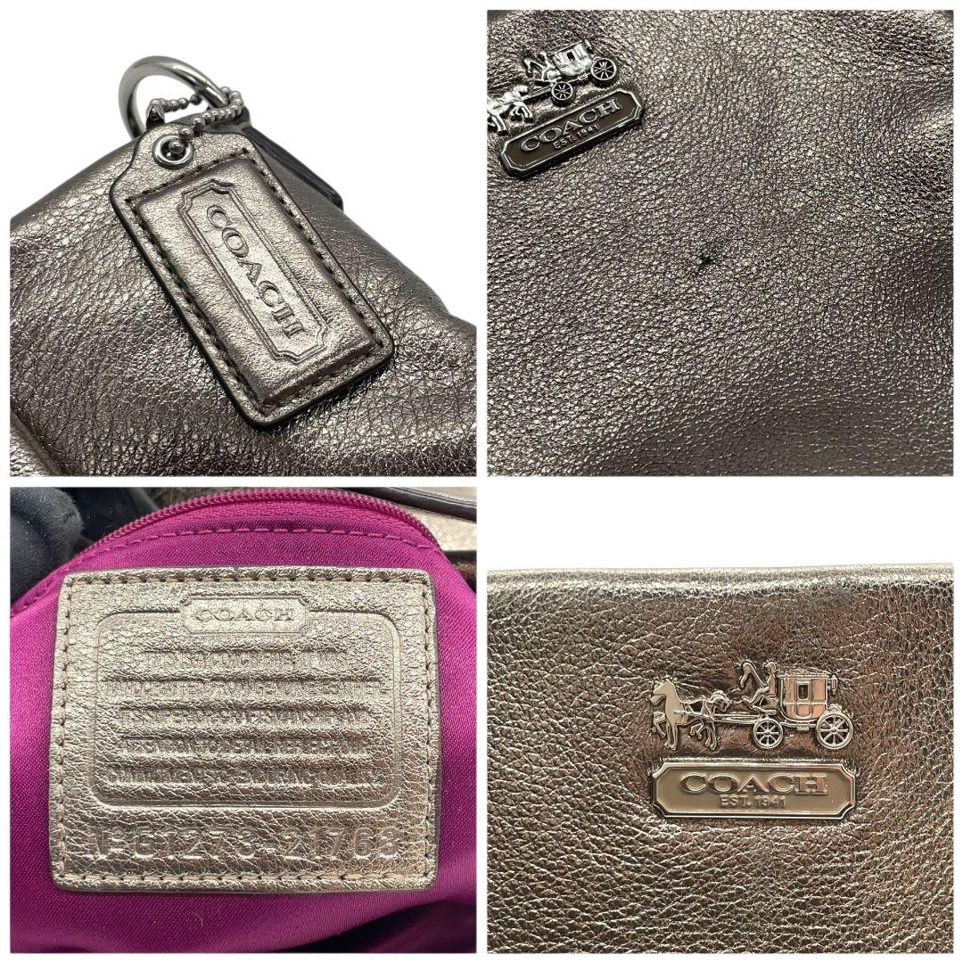 コーチ COACH ショルダーバッグ トートバッグ ゴールド ホーボー 2way レザー 本革 A4収納 斜め掛け可 ハンドバッグ ロゴプレート チャーム付き 21763 s98