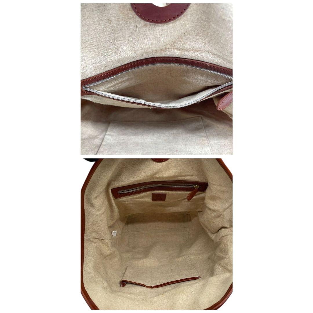 美品 ラシット トートバッグ 茶 かごバッグ A4収納 肩掛け可 肩かけ可 ハンドバッグ ワンショルダー russet 本革 レザー ブラウン ベージュ