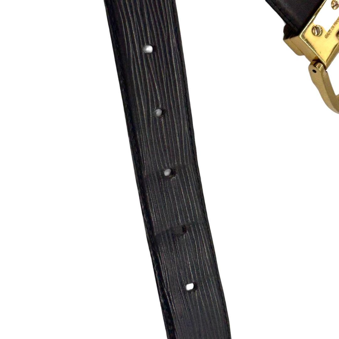 美品 ルイヴィトン ベルト 黒 ブラック エピ サンチュール クラシック PX-2 レザー 本革 ゴールド金具 メンズ VI0946 高級 ブランド