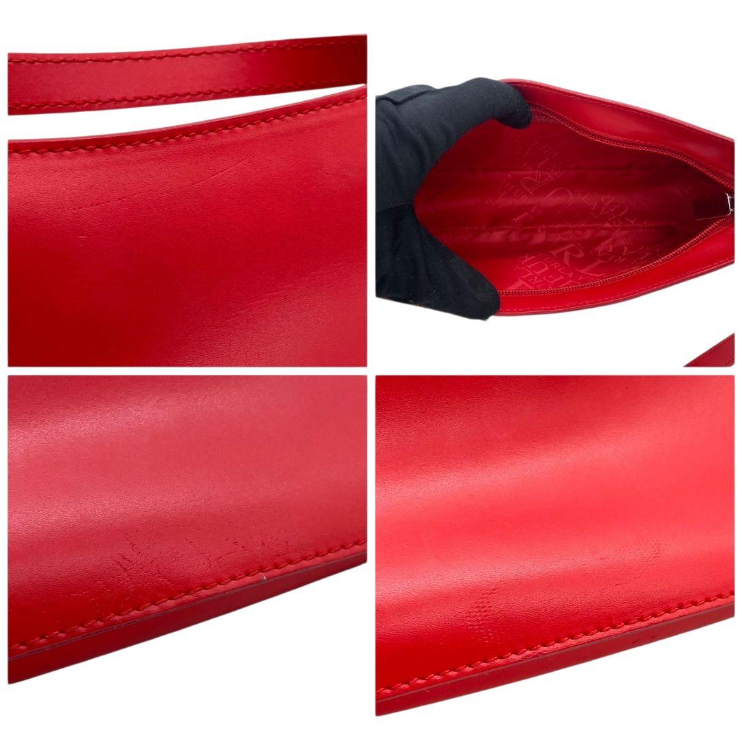 フルラ FURLA ハンドバッグ 赤 レッド ロゴ ワンショルダー トートバッグ レザー 本革 肩掛け可 シルバー金具 ロゴプレート T1 レディース