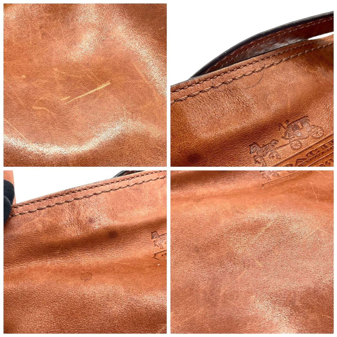 コーチ ショルダーバッグ 茶 ブラウン ホーボー レザー 本革 斜め掛け可 ゴールド金具 ロゴタグ ロゴ トートバッグ ハンドバッグ 高級感 COACH 12376 s16