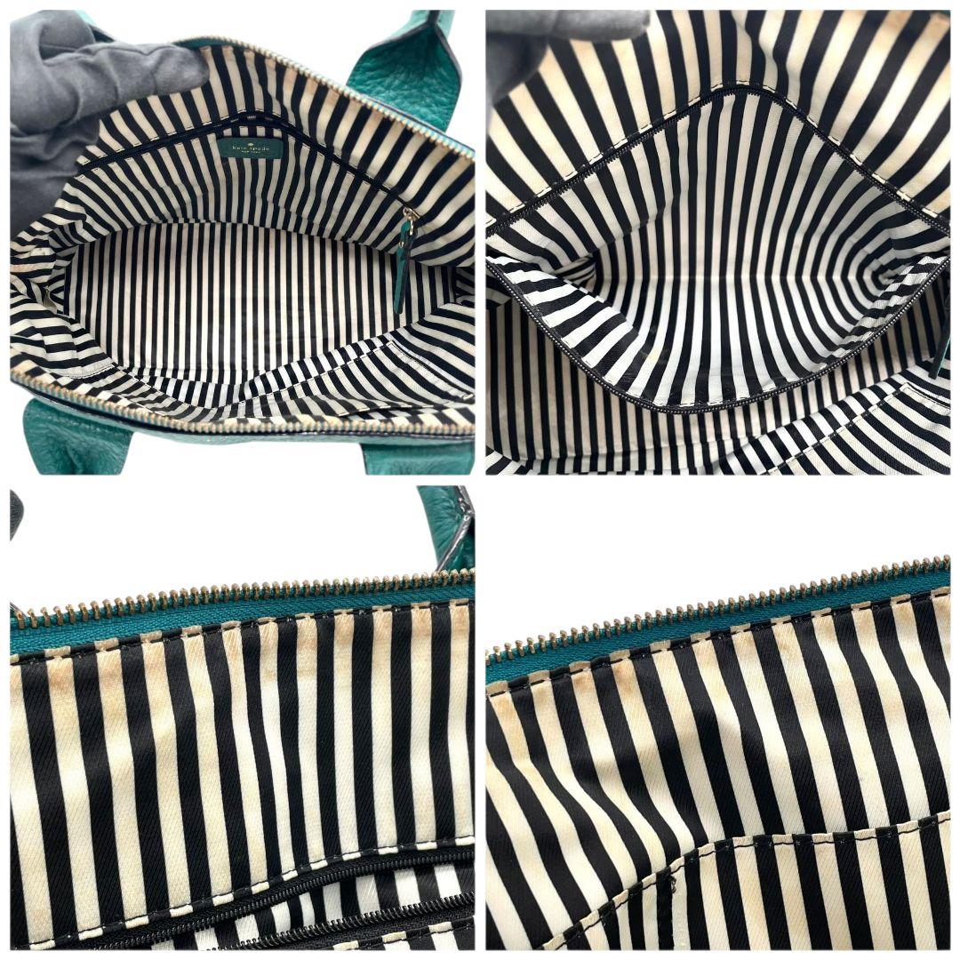 ケイトスペード kate spade ハンドバッグ 2WAY ショルダーバッグ グリーン レザー 本革 ロゴ ゴールド金具 A4収納 斜め掛け可 s11 トートバッグ