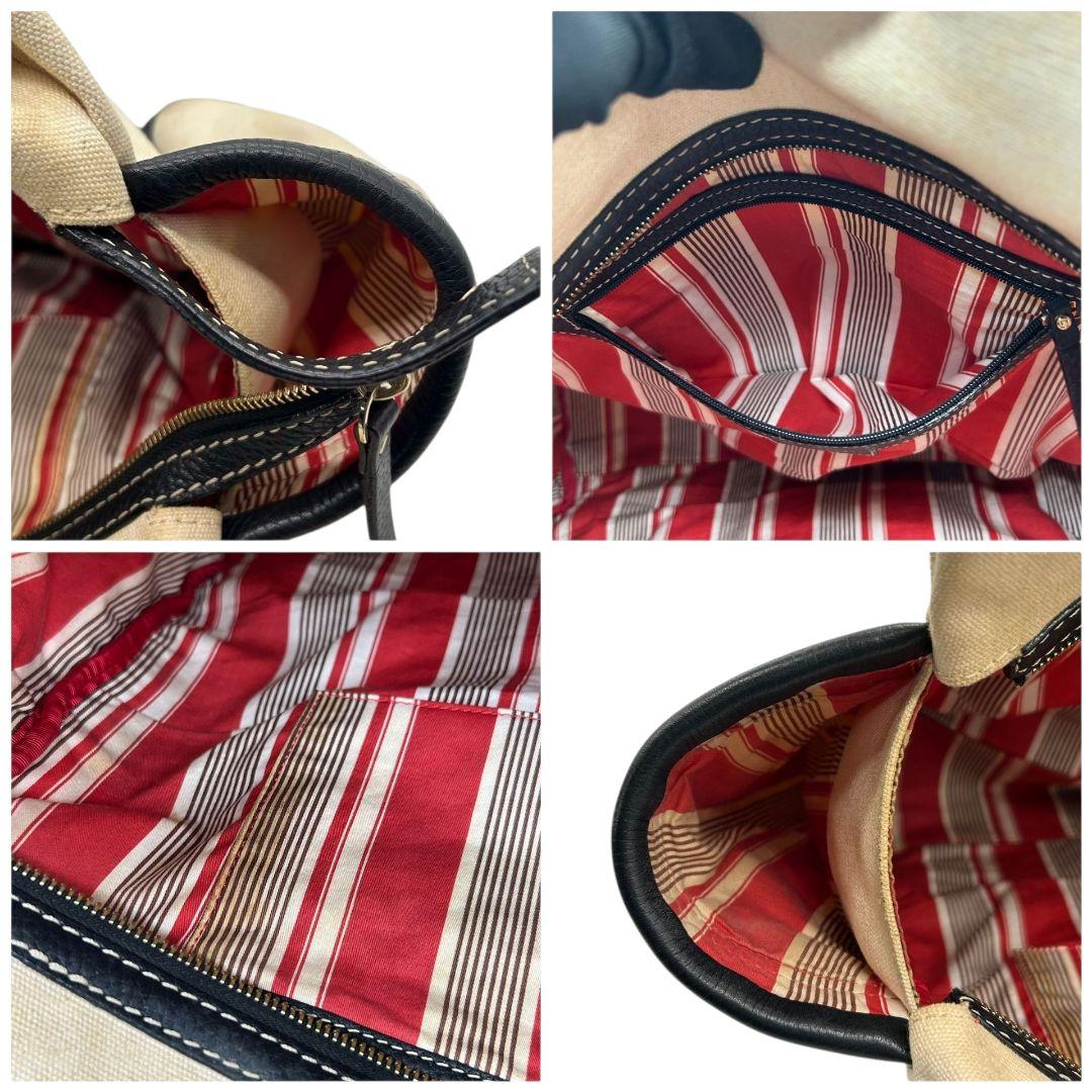 ケイトスペード Kate spade トートバッグ 黒 白 バイカラー A4収納 ワンショルダー ハンドバッグ ブラック ホワイト シルバー金具 肩掛け可 レザー 本革 キャンバス s70 レディース