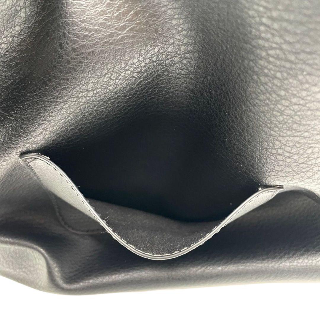 美品 ハンドバッグ 黒 A4収納 バイカラー レザー 本革 T1 トートバッグ ゴールド金具 ブラック ブラウン