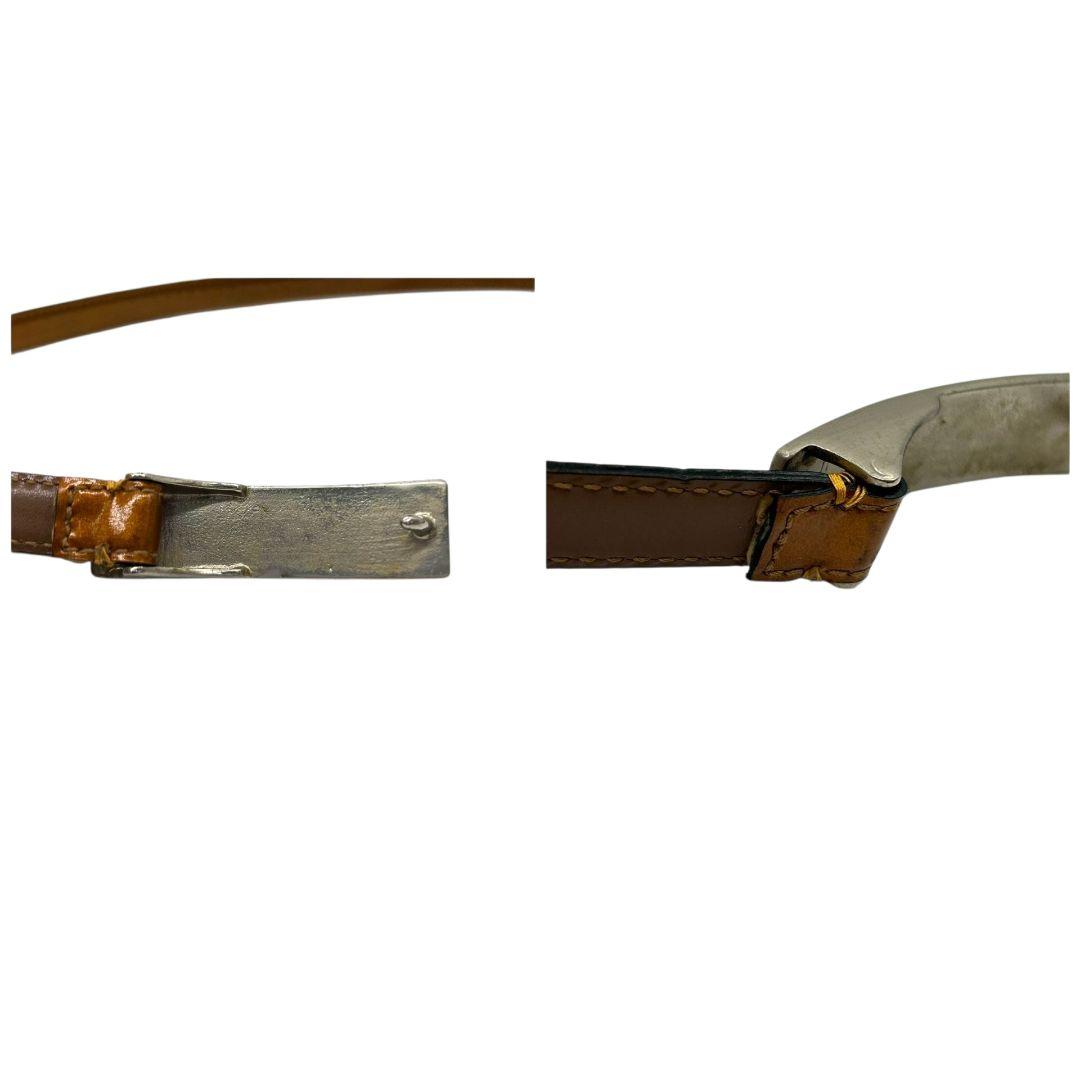 バレンシアガ ベルト 茶 ブラウン プレートバックル ロゴ PX-3 レザー 本革 高級 ブランド メンズ GUCCI風 デザイン BALENCIAGA