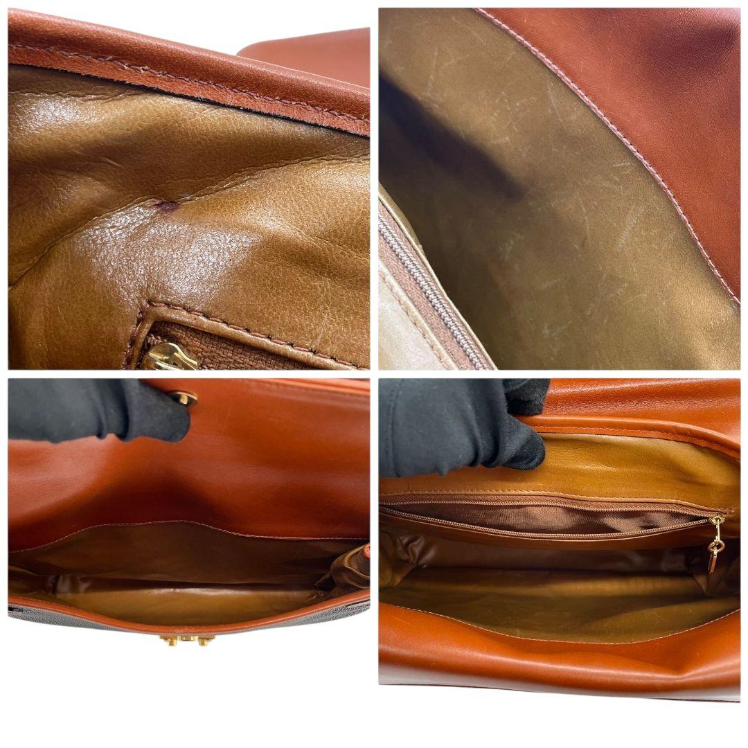 美品 バリー ハンドバッグ 黒 総柄 2WAY フラップ 斜め掛け可 ショルダーバッグ トートバッグ PVC レザー 本革 ゴールド金具 ロゴ ブラック ブラウン BALLY