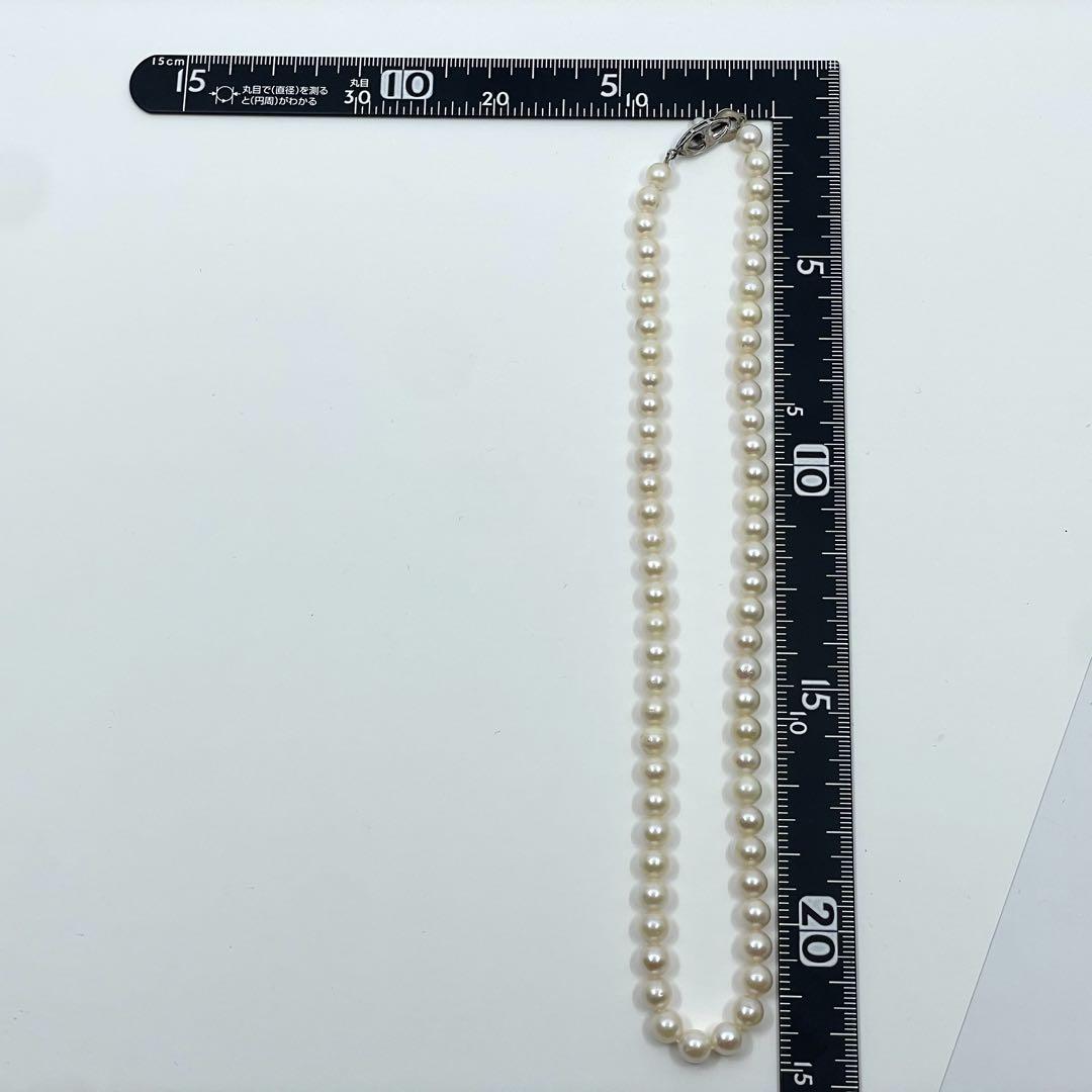 美品 あこや真珠 ネックレス パール 本真珠 冠婚葬祭 フォーマル ビジネス 白 ホワイト アイボリー系 高級 アクセサリー レディース