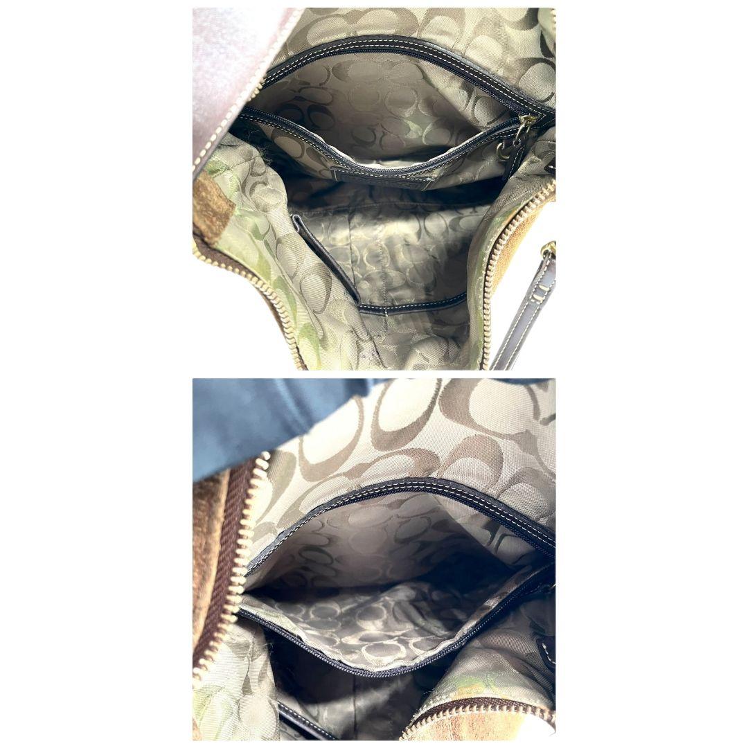 コーチ ショルダーバッグ 茶 ワンショルダー ホーボー スエード ベロア s95 COACH レザー 本革 ゴールド金具 9324 ブラウン 肩掛け可 肩かけ可 トートバッグ 高級感 オシャレ