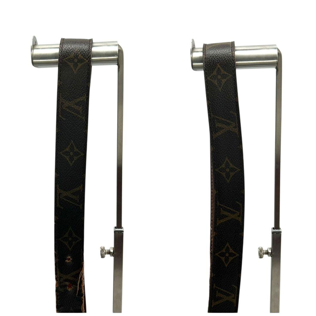 ルイヴィトン ベルト 茶 ブラウン モノグラム サンチュール キャレ PX-1 レザー 本革 ゴールド金具 ロゴ 高級 ブランド メンズ LOUIS VUITTON