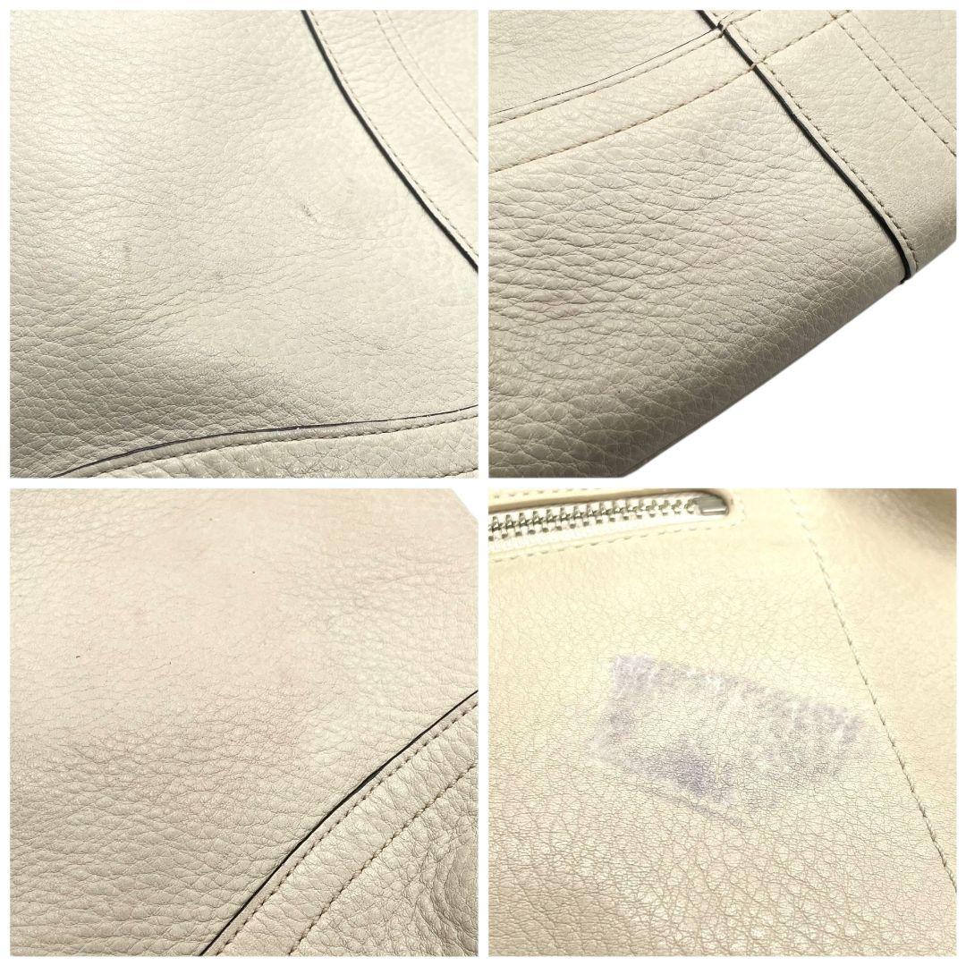 コーチ ショルダーバッグ アイボリー ホーボー 斜め掛け可 レザー u16 A4収納 本革 シルバー金具 ロゴタグ COACH F10940