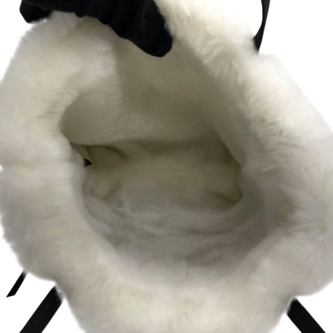 ジバンシー ハンドバッグ 黒 4Gロゴ ファー ラインストーン ナイロン u15 トートバッグ GIVENCHY ブラック エレガント ロゴデザイン コンパクトバッグ