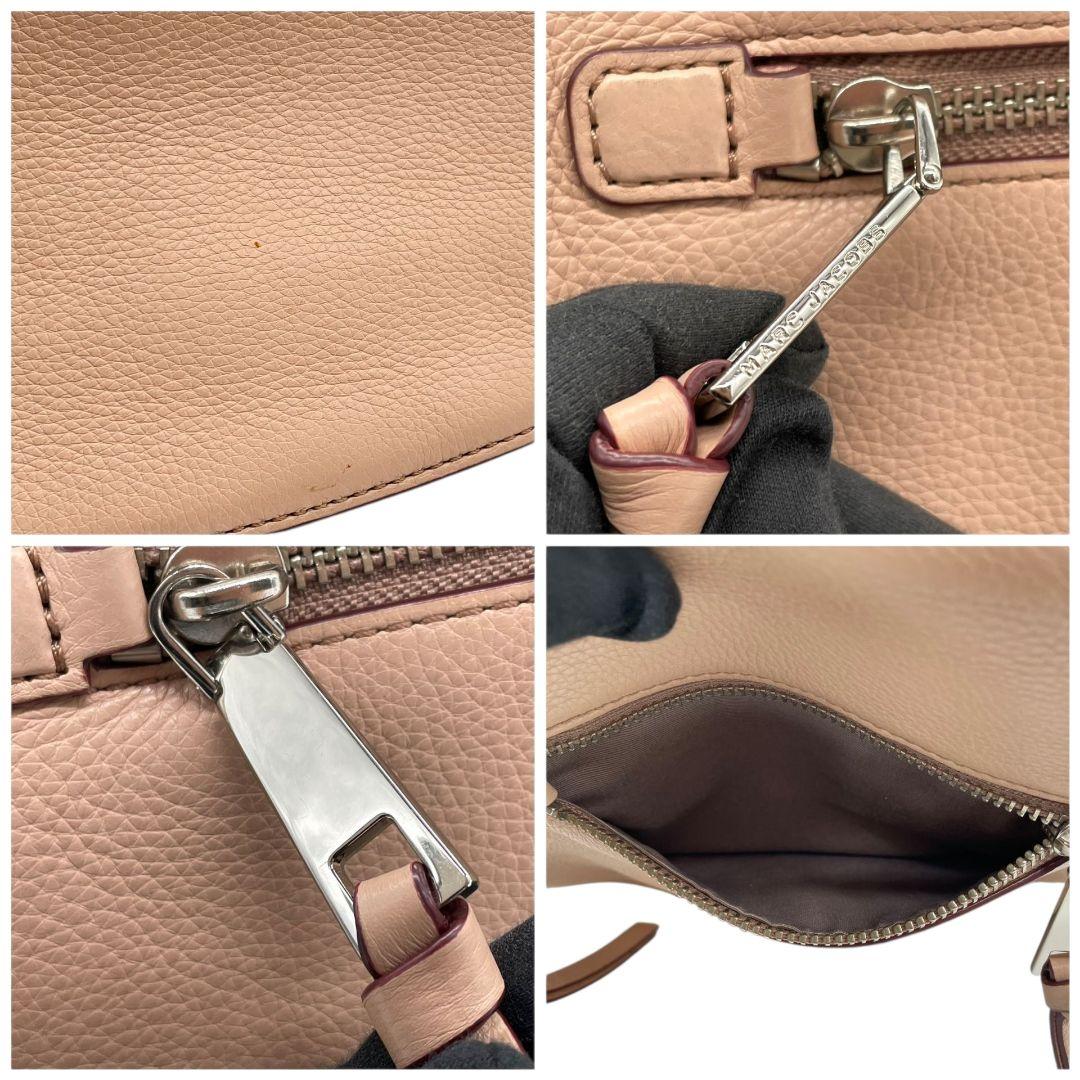 MARC JACOBS マークジェイコブス ショルダーバッグ ピンク ホーボー レザー 本革 斜め掛け可 シルバー金具 u6 エレガント 高級感 女性らしい