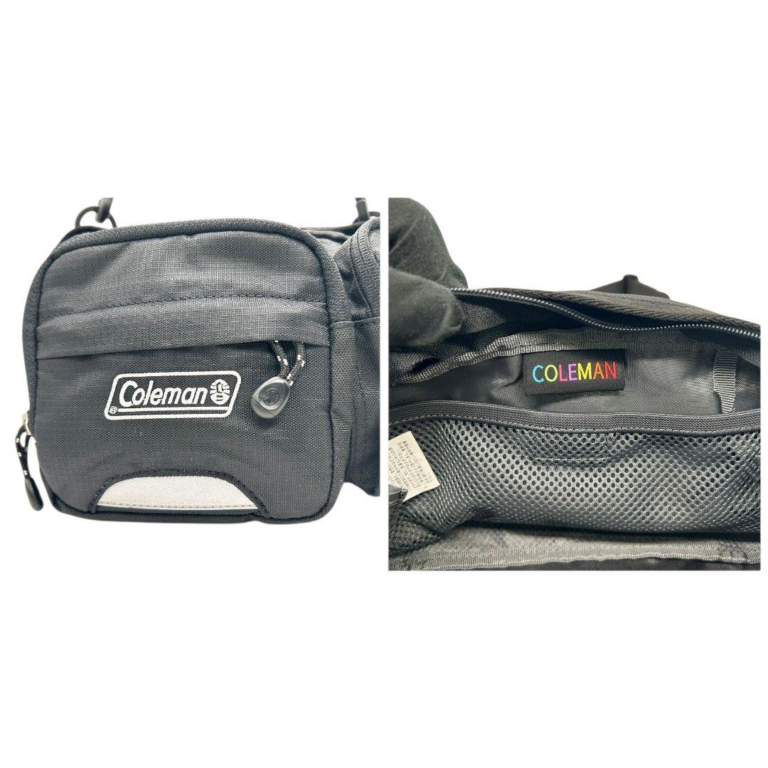 コールマン Coleman ショルダーバッグ ウエストポーチ ボディバッグ 黒 ブラック ロゴ 2way ナイロン 斜め掛け可 s32 メンズ レディース