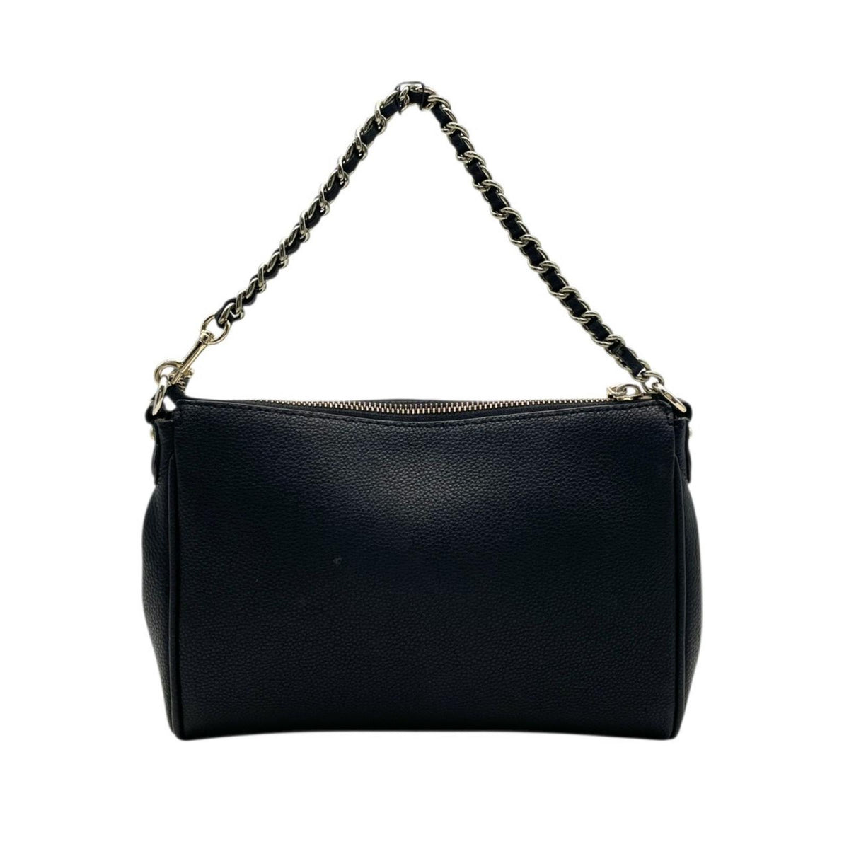 COACH コーチ ショルダーバッグ 2WAY ペブルドレザー 黒 ブラック F22215 チェーン ゴールド金具 本革 斜め掛け 肩掛け クロスボディ ハンドバッグ ファスナー開閉 レディース シンプル 上品 エレガント S86
