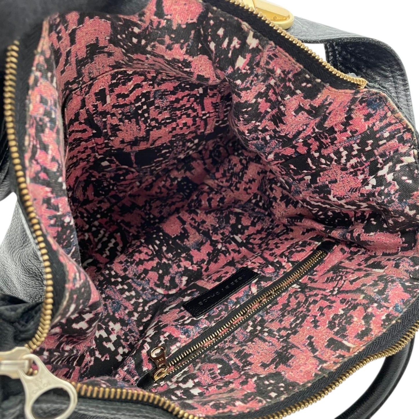 シーバイクロエ SeeByChloe 2way ハンドバッグ ショルダーバッグ 肩掛け カバン 鞄 レザー 本革 ブラック 黒 プリーツ ギャザー ゴールド金具 レディース エレガント クラシック カジュアル 通勤 通学 お出かけ デイリー 普段使い 良品 S23