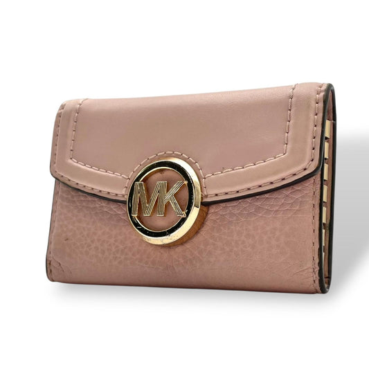 マイケルコース Michael Kors キーケース 6連 レザー ピンク ゴールド金具 MKロゴ レディース エレガント コンパクト 良品 スタイリッシュ ブランドアイテム お洒落 上品 シンプル 実用的 普段使い デイリーユース 通勤 ファッション M5