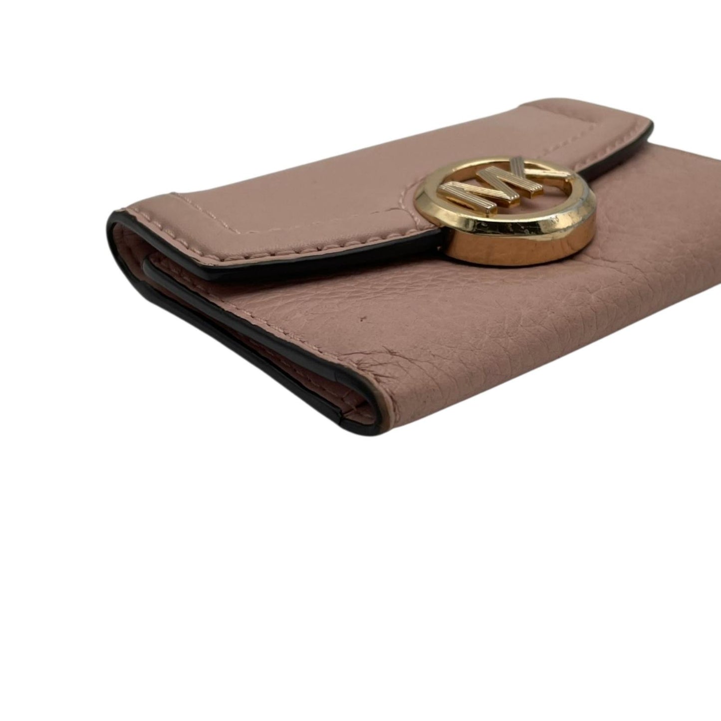 マイケルコース Michael Kors キーケース 6連 レザー ピンク ゴールド金具 MKロゴ レディース エレガント コンパクト 良品 スタイリッシュ ブランドアイテム お洒落 上品 シンプル 実用的 普段使い デイリーユース 通勤 ファッション M5