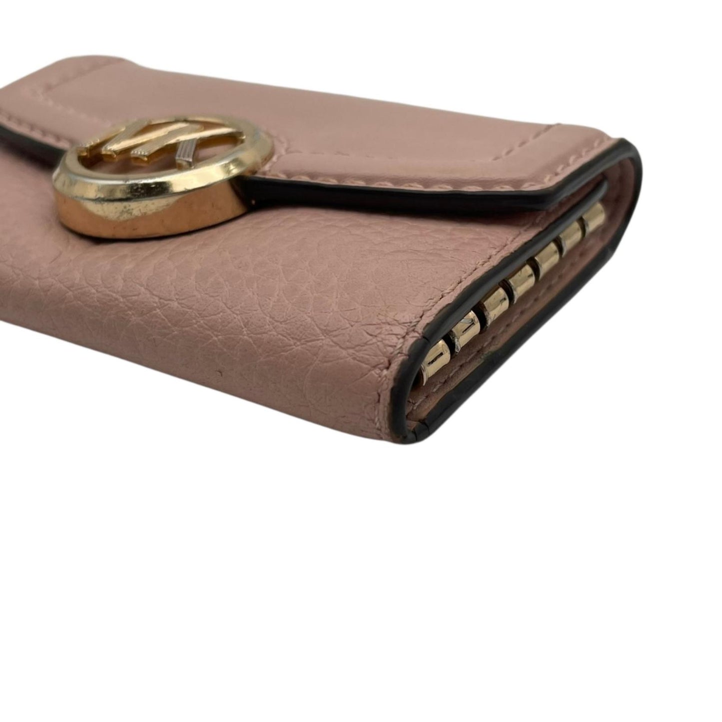 マイケルコース Michael Kors キーケース 6連 レザー ピンク ゴールド金具 MKロゴ レディース エレガント コンパクト 良品 スタイリッシュ ブランドアイテム お洒落 上品 シンプル 実用的 普段使い デイリーユース 通勤 ファッション M5