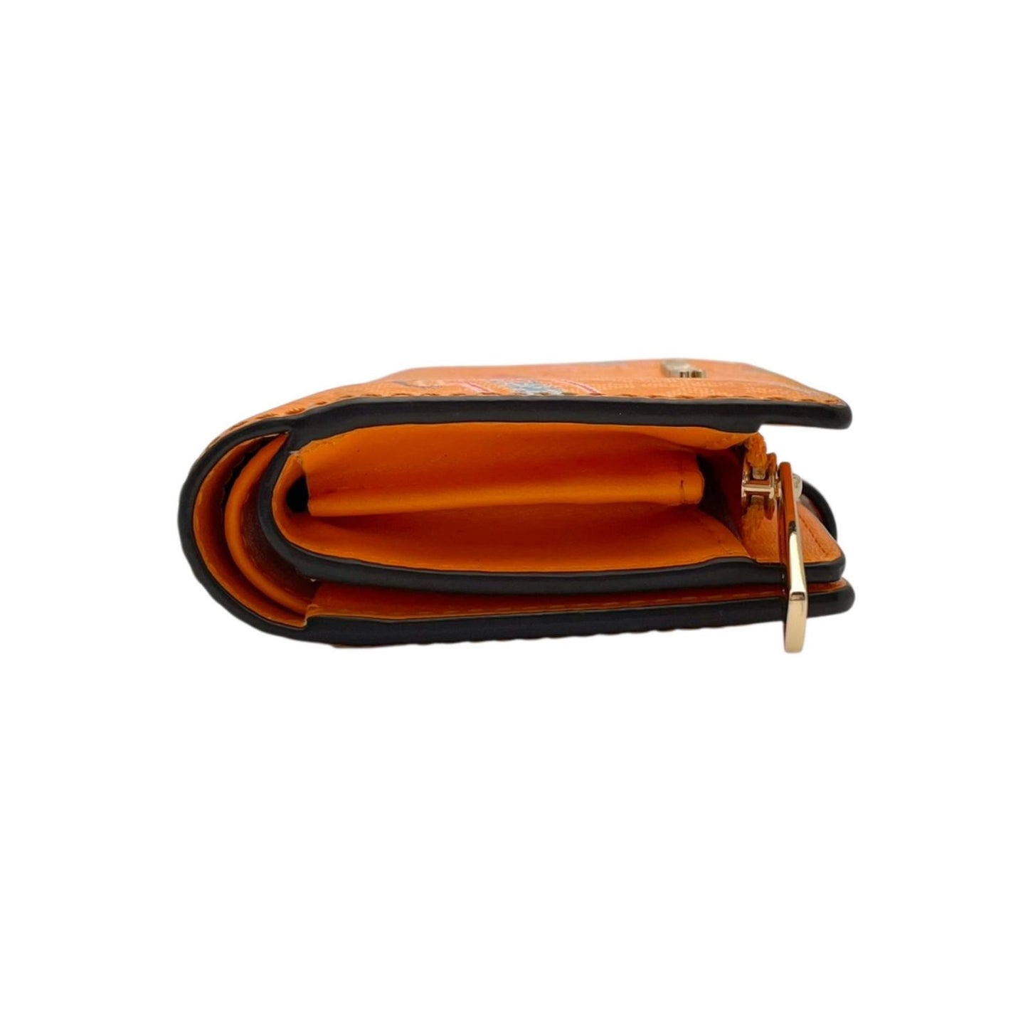 Michael Kors 二つ折り財布 L字ファスナー ウォレット PVCレザー オレンジ MKシグネチャー ダイナー ネオン パスケース 財布 コンパクト レディース ポップ カジュアル おしゃれ かわいい お出かけ 希少 W6