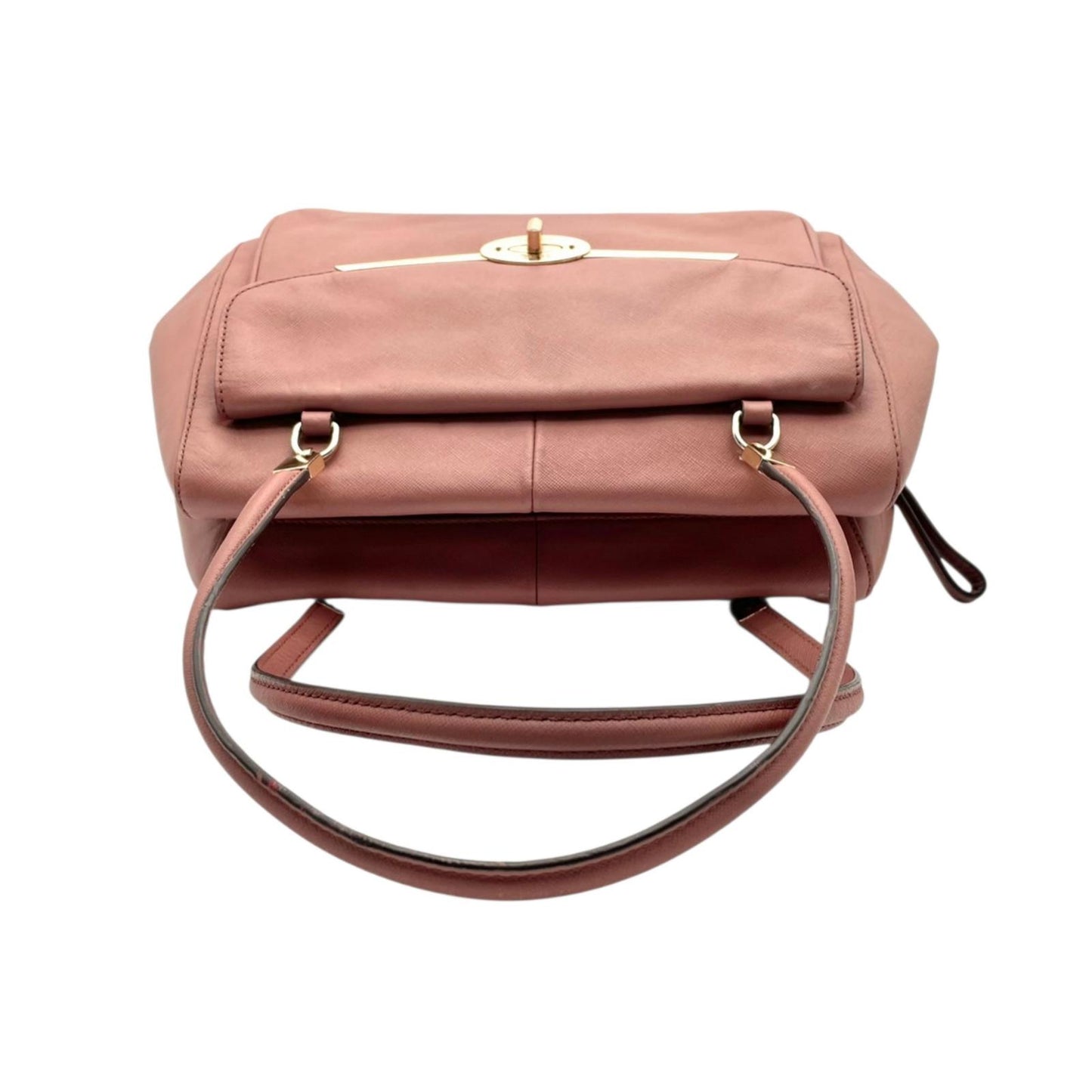 良品 コーチ COACH マディソン マデリン サッチェル サフィアーノレザー トートバッグ ショルダーバッグ 27854 ピンク シルバー金具 2WAY 肩掛け 大容量 A4収納可 エレガント フェミニン クラシック ヴィンテージ レディース 自立可 S69