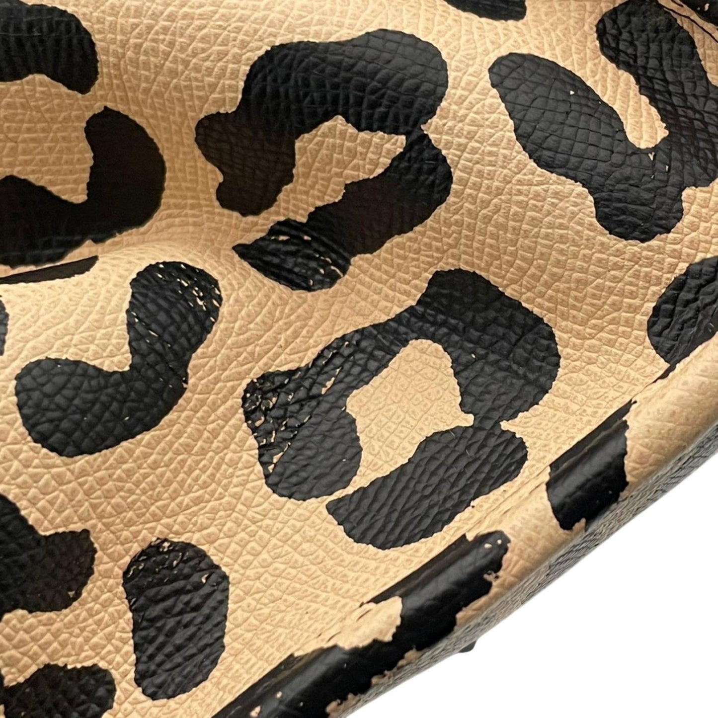 【良品】 コーチ COACH 2WAY トートバッグ ショルダーバッグ 34334 レオパード ヒョウ柄 PVC レザー ベージュ ブラック 黒 ゴールド金具 斜め掛け クロスボディ お出かけ デイリー エレガント 上品 レディース 定番 人気 s94