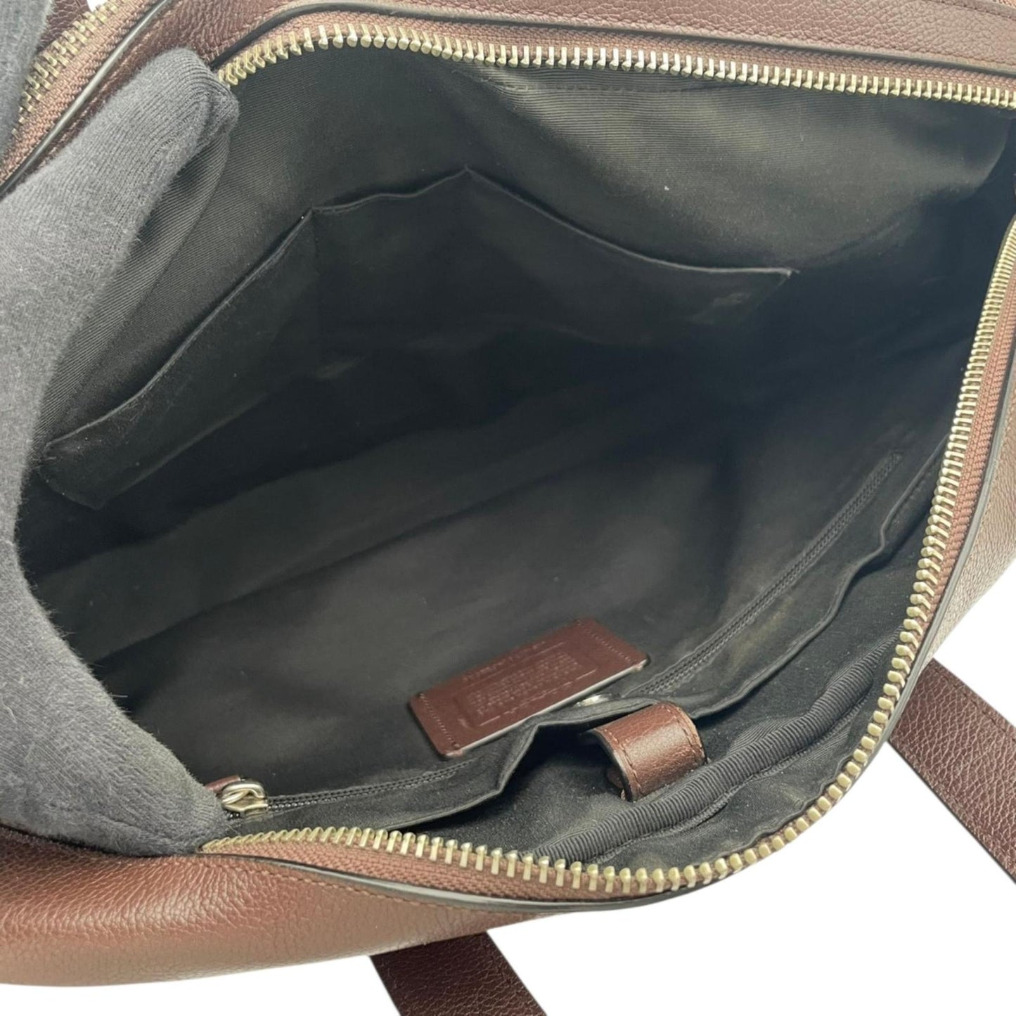 【良品】 コーチ COACH ビジネスバッグ ブリーフケース 書類かばん F22528 ハミルトン レザー 本革 ブラウン 茶 シルバー金具 A4収納可能 大容量 PC収納 通勤 出張 ビジネスユース メンズ 定番 人気 S92