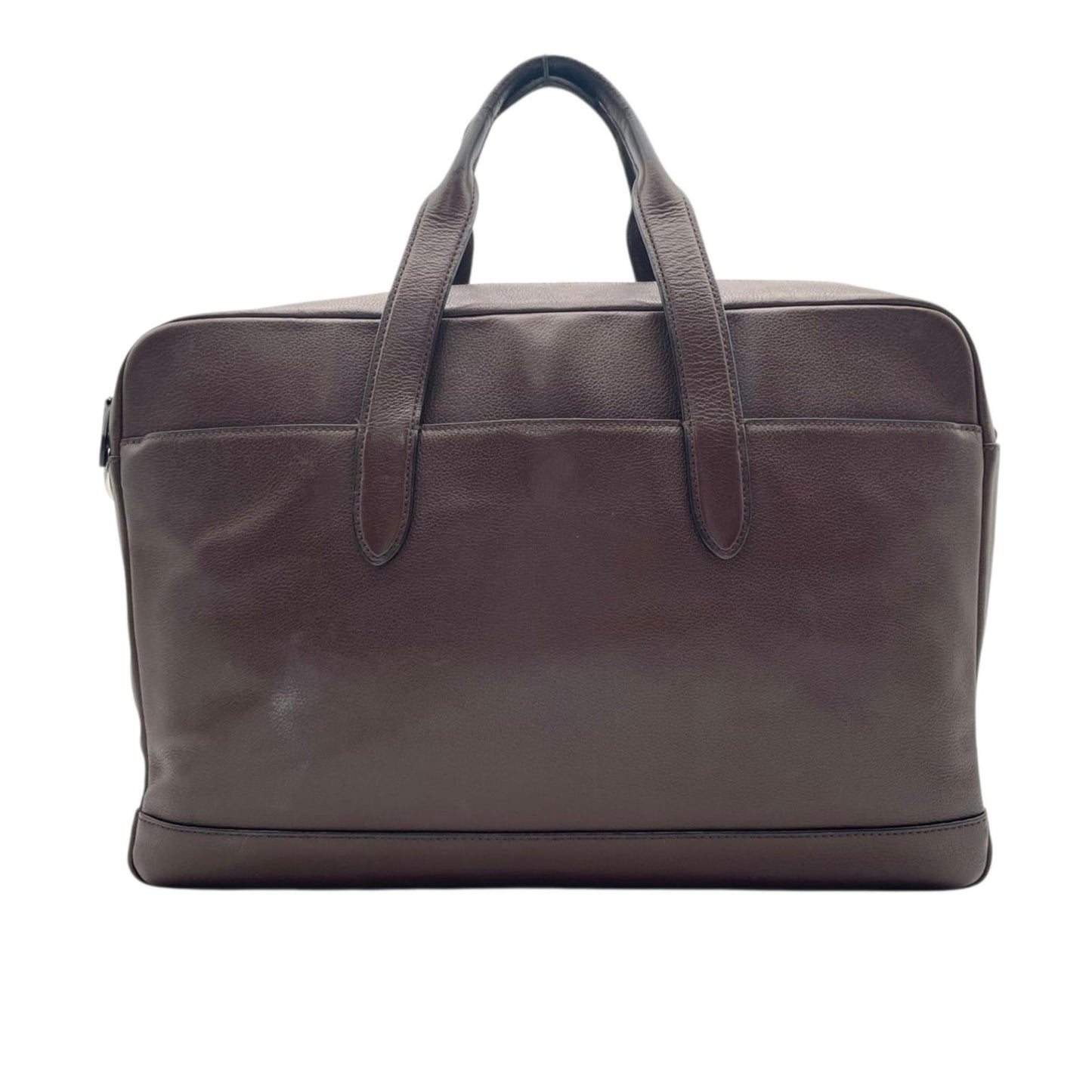 【良品】 コーチ COACH ビジネスバッグ ブリーフケース 書類かばん F22528 ハミルトン レザー 本革 ブラウン 茶 シルバー金具 A4収納可能 大容量 PC収納 通勤 出張 ビジネスユース メンズ 定番 人気 S92