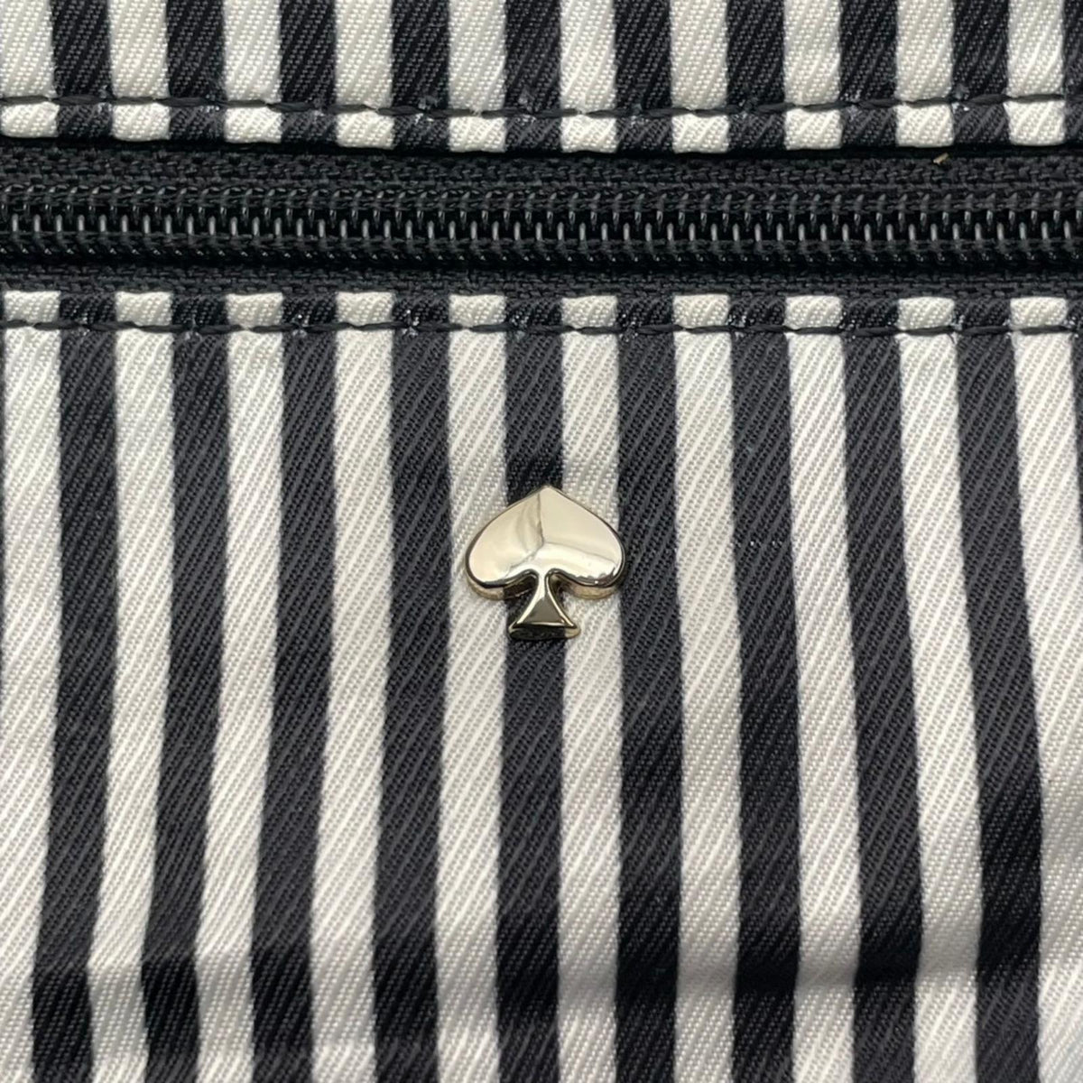 【美品】ケイトスペード kate spade コブルヒル カーソン Cobble Hill Carson レザー ショルダーバッグ 斜め掛け クロスボディ フラップ 本革 ブラック 黒 ゴールド金具 ストライプ柄 ライニング エレガント レディース S96