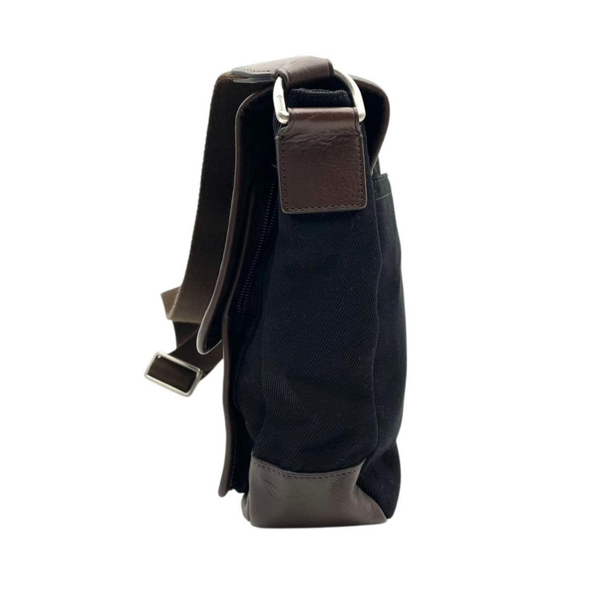 美品 COACH コーチ メッセンジャーバッグ ショルダーバッグ F70677 エセックス キャンバス レザー ブラック ブラウン フラップ 斜め掛け 肩掛け A4収納 大容量 メンズ レディース ユニセックス ビジネス 通勤 通学 S70