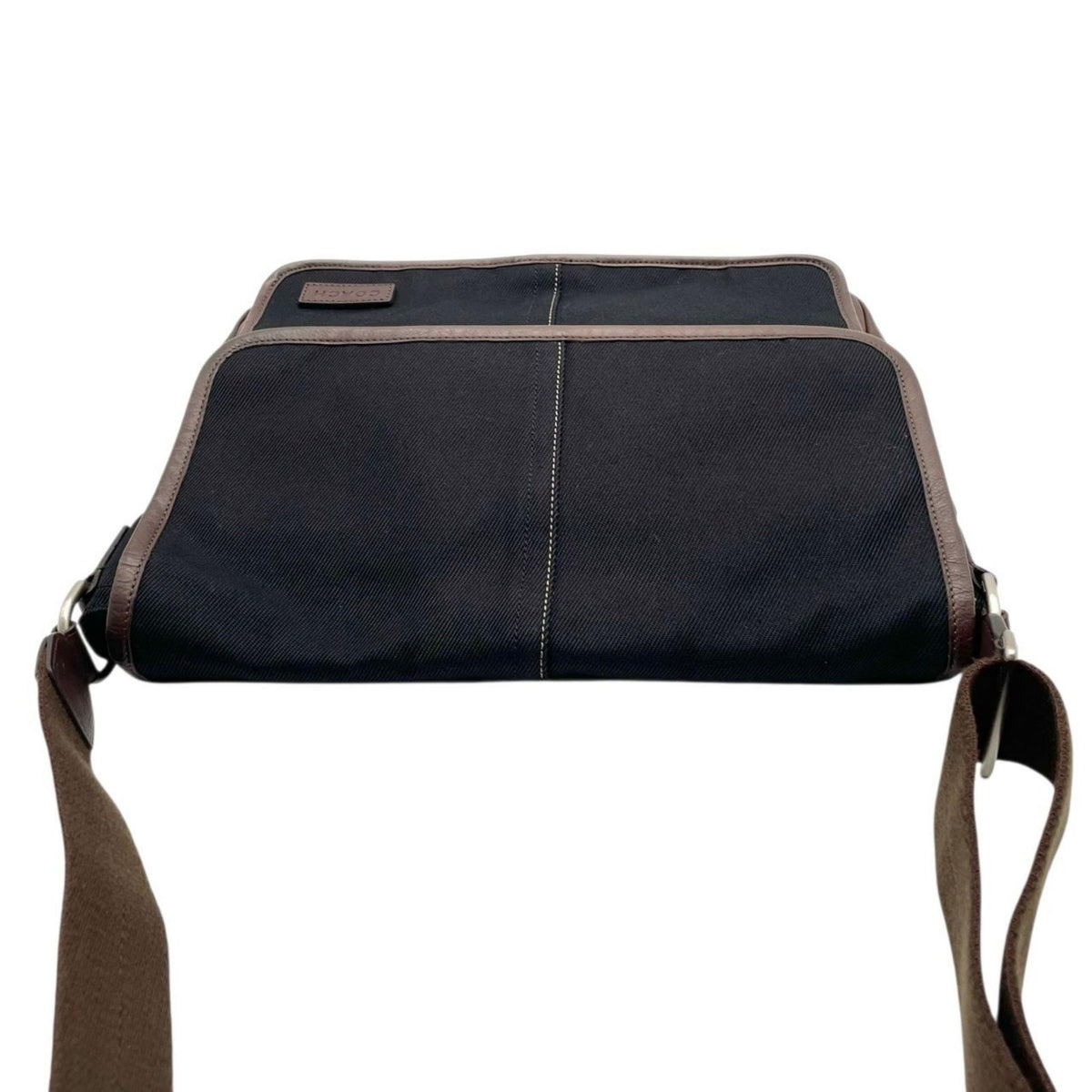 美品 COACH コーチ メッセンジャーバッグ ショルダーバッグ F70677 エセックス キャンバス レザー ブラック ブラウン フラップ 斜め掛け 肩掛け A4収納 大容量 メンズ レディース ユニセックス ビジネス 通勤 通学 S70