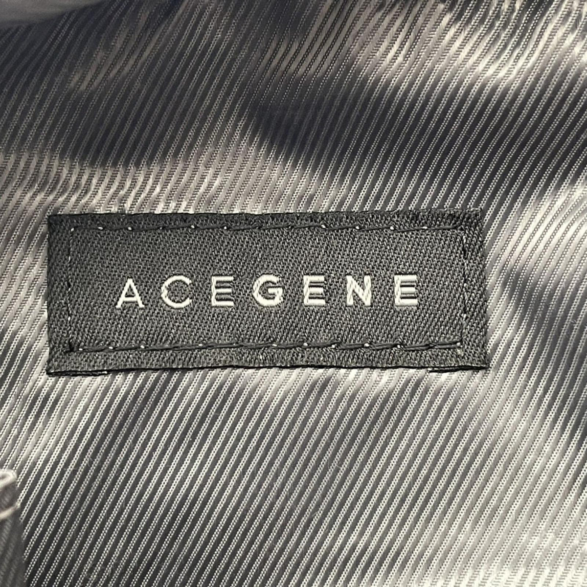 美品 ACEGENE エースジーン ショルダーバッグ 54552 フレックスライトフィット ネイビー ナイロン レザー 軽量 縦型 2way 斜め掛け ハンドバッグ メンズ ビジネス 通勤 旅行 多機能 コンパクト シルバー金具 S92