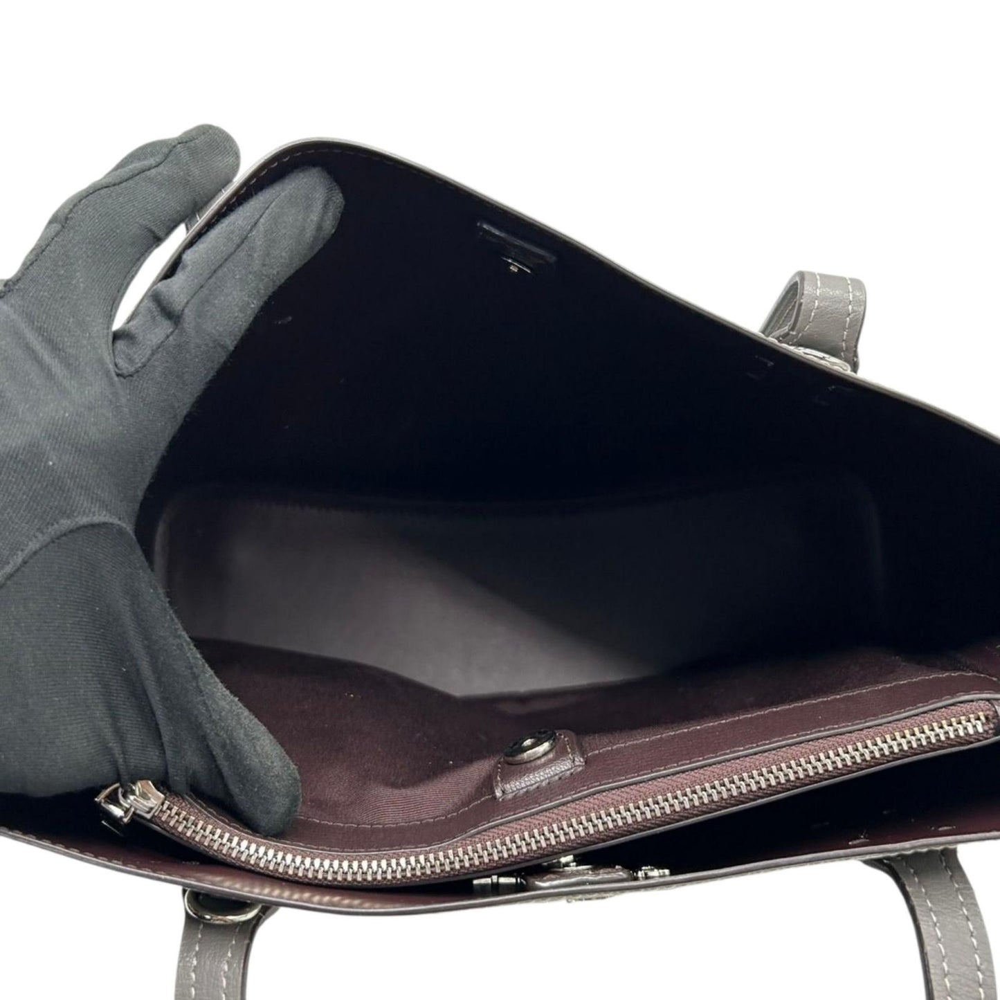 COACH コーチ トートバッグ F48733 レザー グレー A4収納可 肩掛け レディース 通勤 通学 ビジネスバッグ シンプル 大容量 ロゴチャーム付き エレガント スタイリッシュ 人気モデル クリーニング済み s31