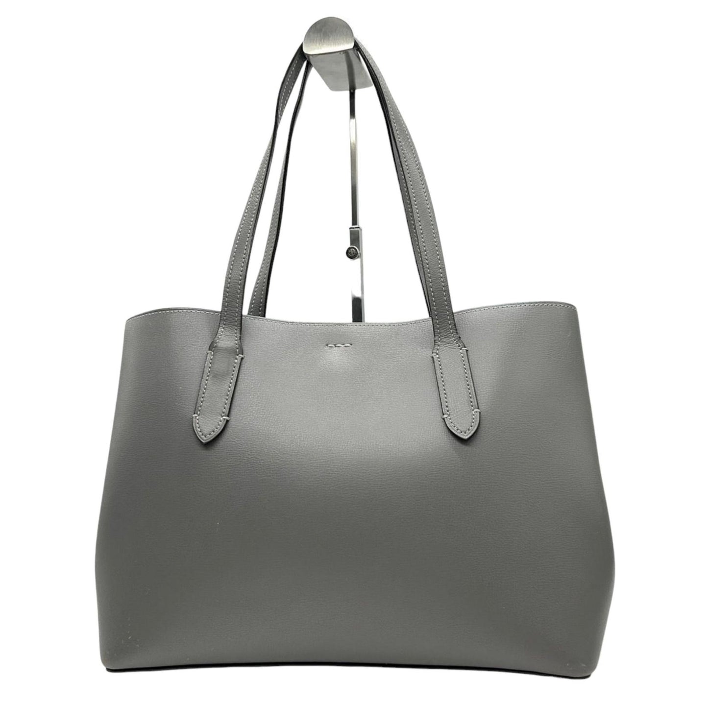 COACH コーチ トートバッグ F48733 レザー グレー A4収納可 肩掛け レディース 通勤 通学 ビジネスバッグ シンプル 大容量 ロゴチャーム付き エレガント スタイリッシュ 人気モデル クリーニング済み s31