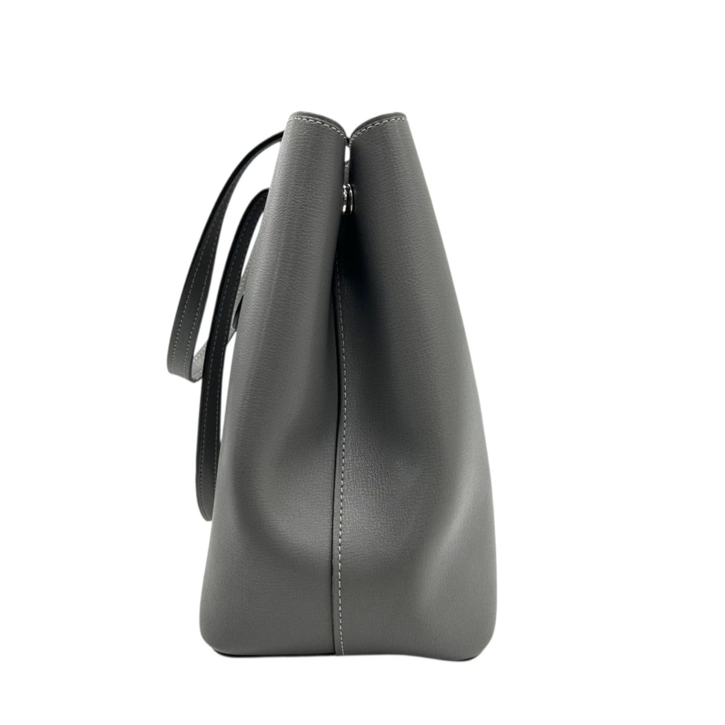 COACH コーチ トートバッグ F48733 レザー グレー A4収納可 肩掛け レディース 通勤 通学 ビジネスバッグ シンプル 大容量 ロゴチャーム付き エレガント スタイリッシュ 人気モデル クリーニング済み s31