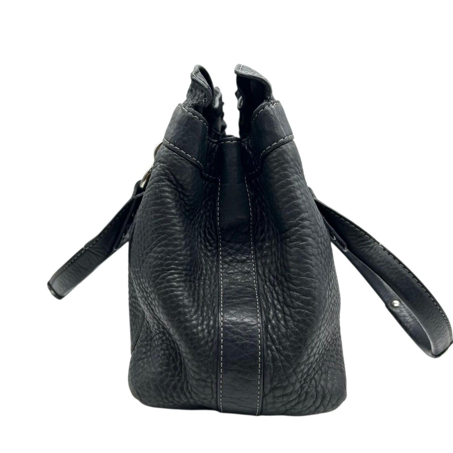 コーチ COACH ハンドバッグ トートバッグ 肩掛け ワンショルダー ペブルドレザー 本革 ブラック 黒 シルバー金具 大容量 A4収納可 ビジネス 通勤 通学 エレガント クラシック レディース 自立可 s50