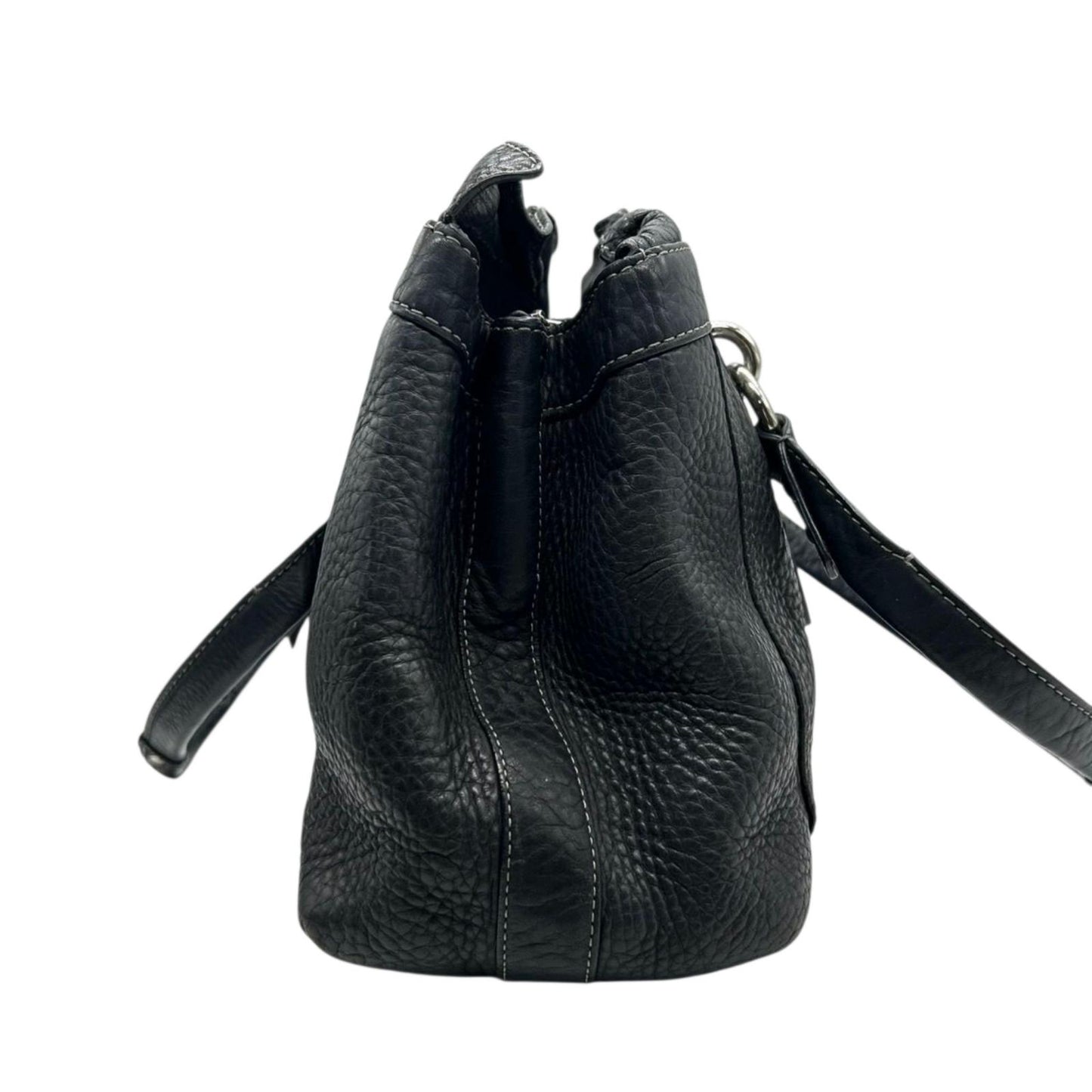 コーチ COACH ハンドバッグ トートバッグ 肩掛け ワンショルダー ペブルドレザー 本革 ブラック 黒 シルバー金具 大容量 A4収納可 ビジネス 通勤 通学 エレガント クラシック レディース 自立可 s50