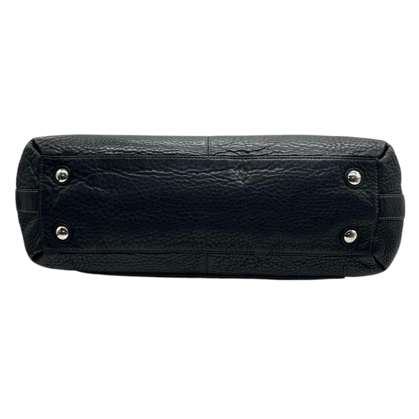 コーチ COACH ハンドバッグ トートバッグ 肩掛け ワンショルダー ペブルドレザー 本革 ブラック 黒 シルバー金具 大容量 A4収納可 ビジネス 通勤 通学 エレガント クラシック レディース 自立可 s50