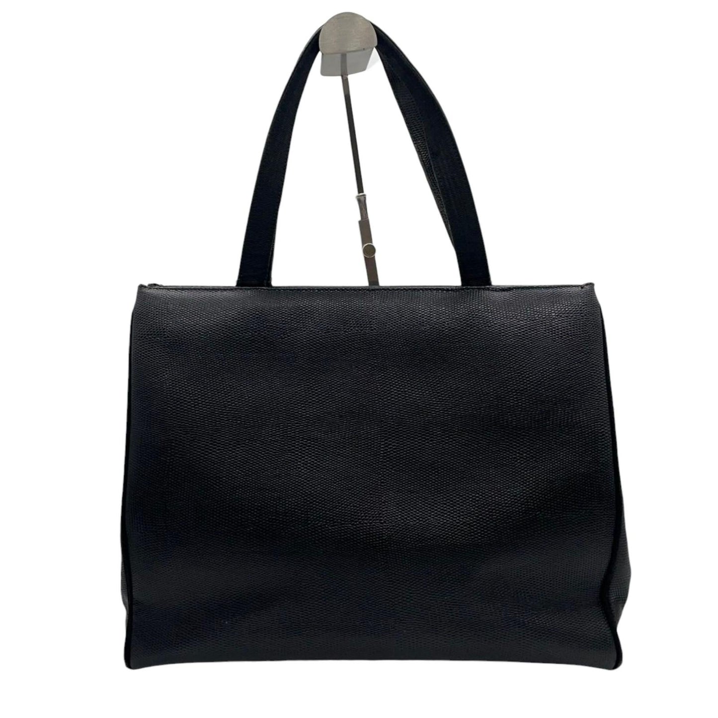 Salvatore Ferragamo フェラガモ ヴァラリボン ハンドバッグ トートバッグ BK-21 2530 レザー キャンバス ブラック 黒 ゴールド金具 A4収納可 レディース エレガント クラシック イタリア製 クリーニング済み C4