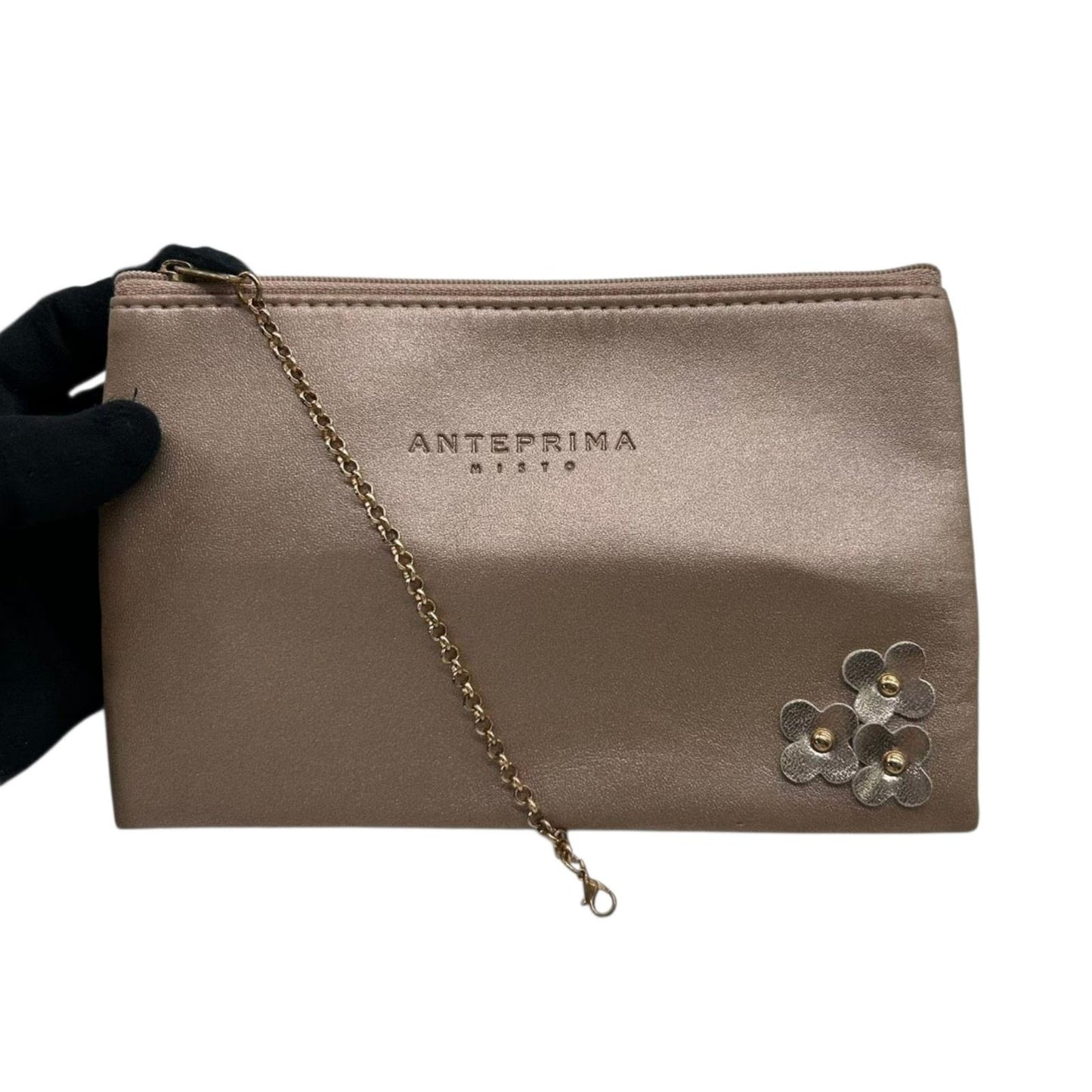 美品 アンテプリマミスト トートバッグ ハンドバッグ ラメ グリッター ロゴプレート キャンバス ゴールド シャンパンゴールド ポーチ付き レディース エレガント フェミニン お出かけ おしゃれ クリーニング済み U9