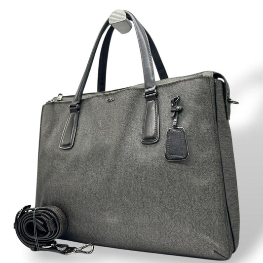 TUMI トゥミ ビジネスバッグ トートバッグ ブリーフケース ショルダーバッグ 2WAY 肩掛け 斜め掛け可 A4収納可 PC収納 大容量 PVC レザー 本革 メンズ 通勤 通学 書類カバン エレガント スタイリッシュ 自立可 X3