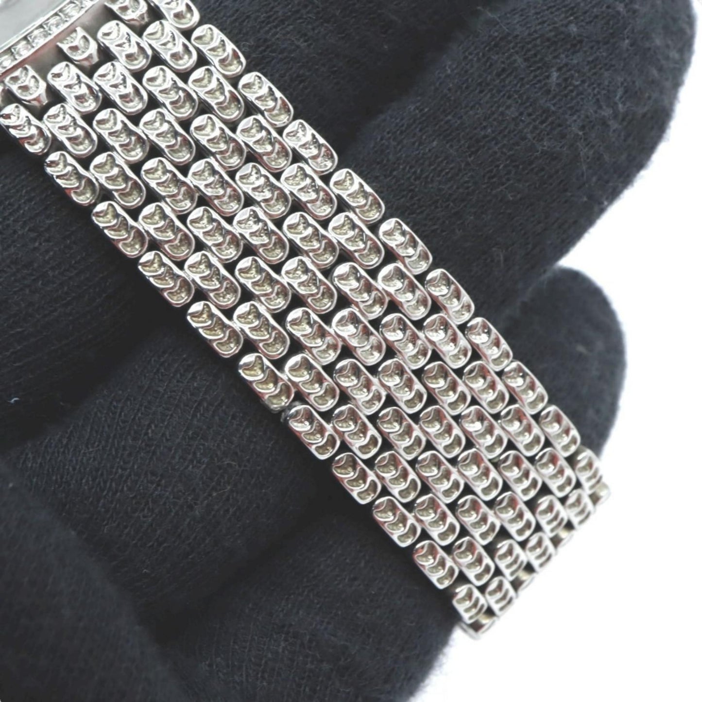 美品 ニコラバレンティノ NICOLA VALENTINO 腕時計 NVG-380S-6 レディース クォーツ グレー文字盤 スクエア レクタンギュラー ドレスウォッチ クラシック アナログ ステンレス シルバー 電池交換済 G10