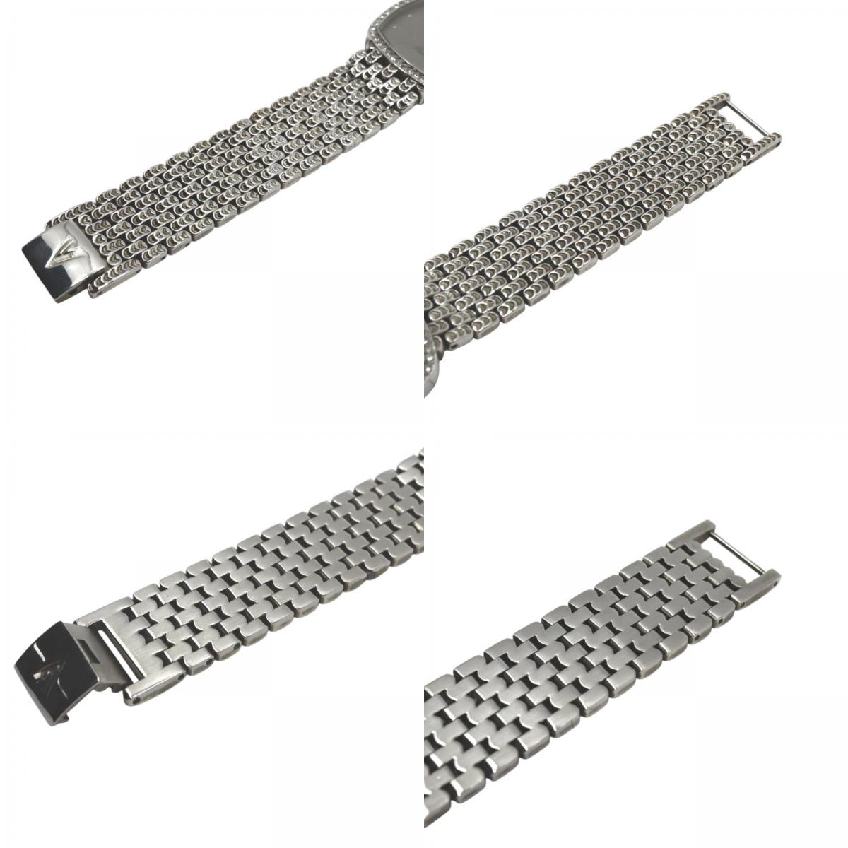 美品 ニコラバレンティノ NICOLA VALENTINO 腕時計 NVG-380S-6 レディース クォーツ グレー文字盤 スクエア レクタンギュラー ドレスウォッチ クラシック アナログ ステンレス シルバー 電池交換済 G10