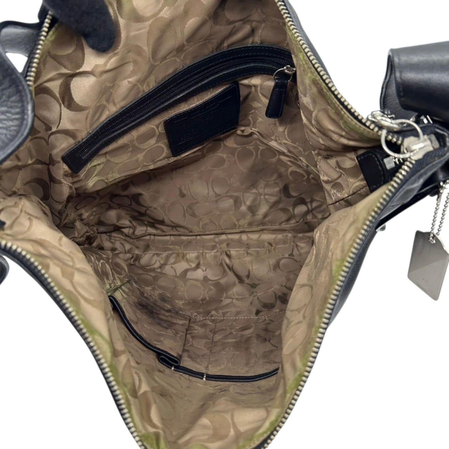 コーチ COACH 9177 レザー ショルダーバッグ クロスボディ 斜め掛け メッセンジャーバッグ 本革 ブラック 黒 A4収納可 大容量 通勤 通学 メンズ レディース ユニセックス ヴィンテージスタイル シンプル カジュアル 無地 ファスナー開閉 E6