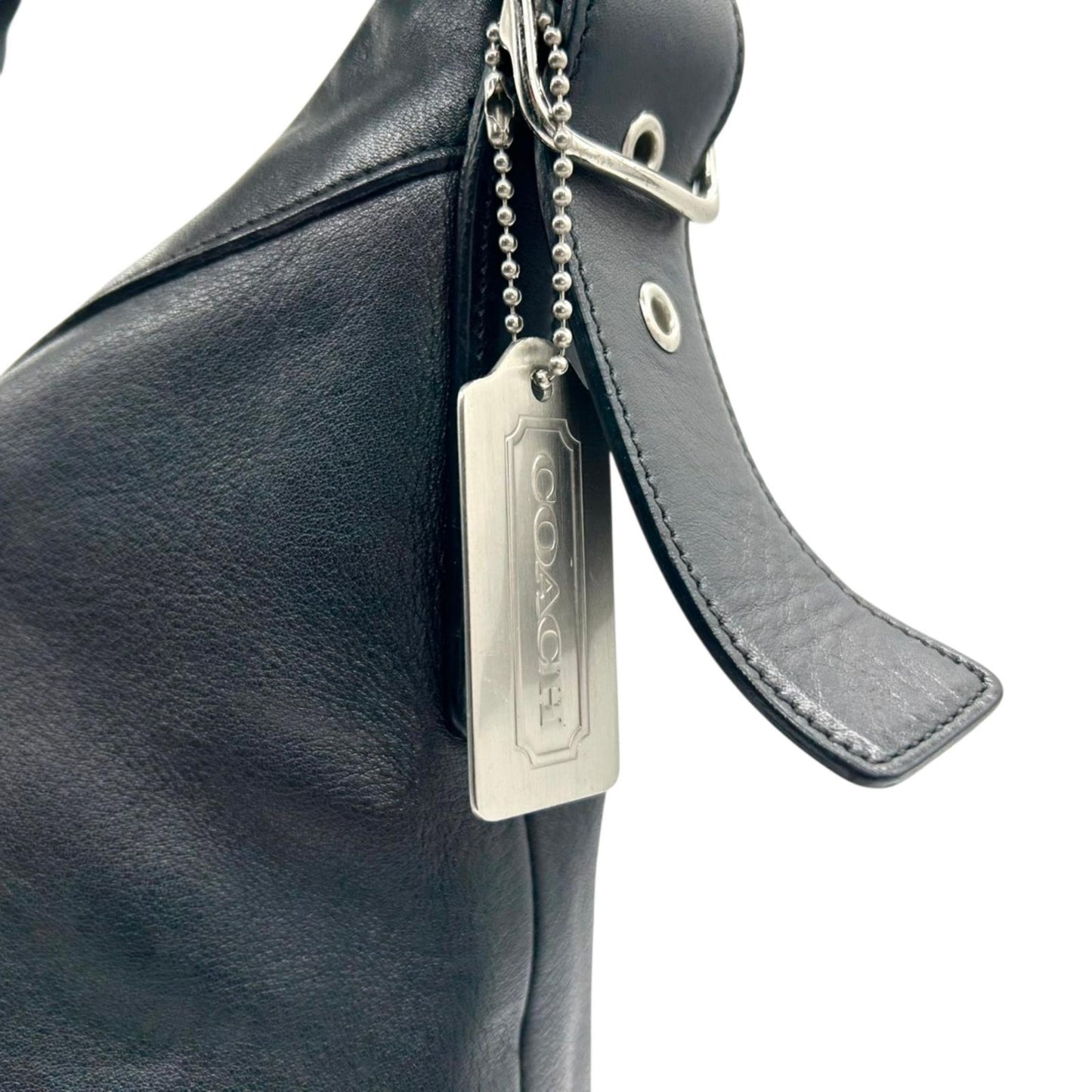 コーチ COACH 9177 レザー ショルダーバッグ クロスボディ 斜め掛け メッセンジャーバッグ 本革 ブラック 黒 A4収納可 大容量 通勤 通学 メンズ レディース ユニセックス ヴィンテージスタイル シンプル カジュアル 無地 ファスナー開閉 E6