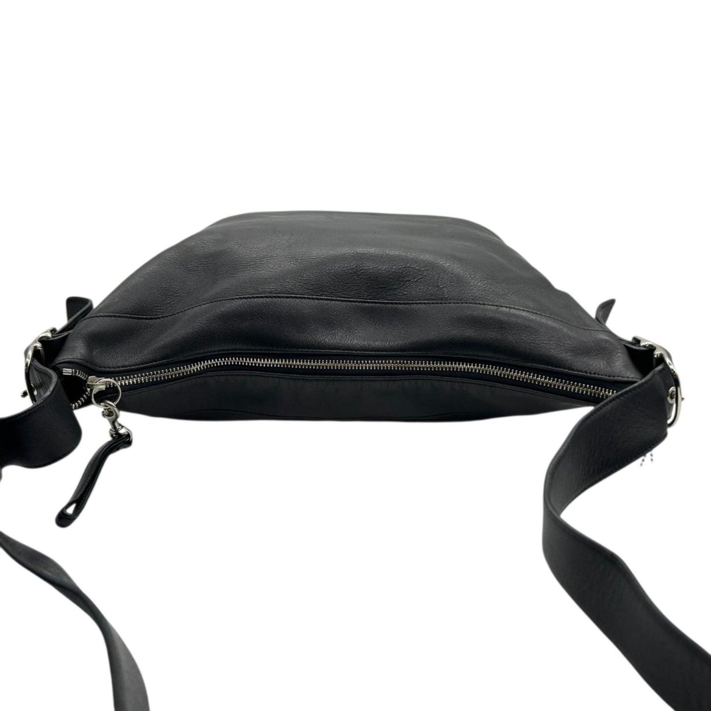 コーチ COACH 9177 レザー ショルダーバッグ クロスボディ 斜め掛け メッセンジャーバッグ 本革 ブラック 黒 A4収納可 大容量 通勤 通学 メンズ レディース ユニセックス ヴィンテージスタイル シンプル カジュアル 無地 ファスナー開閉 E6